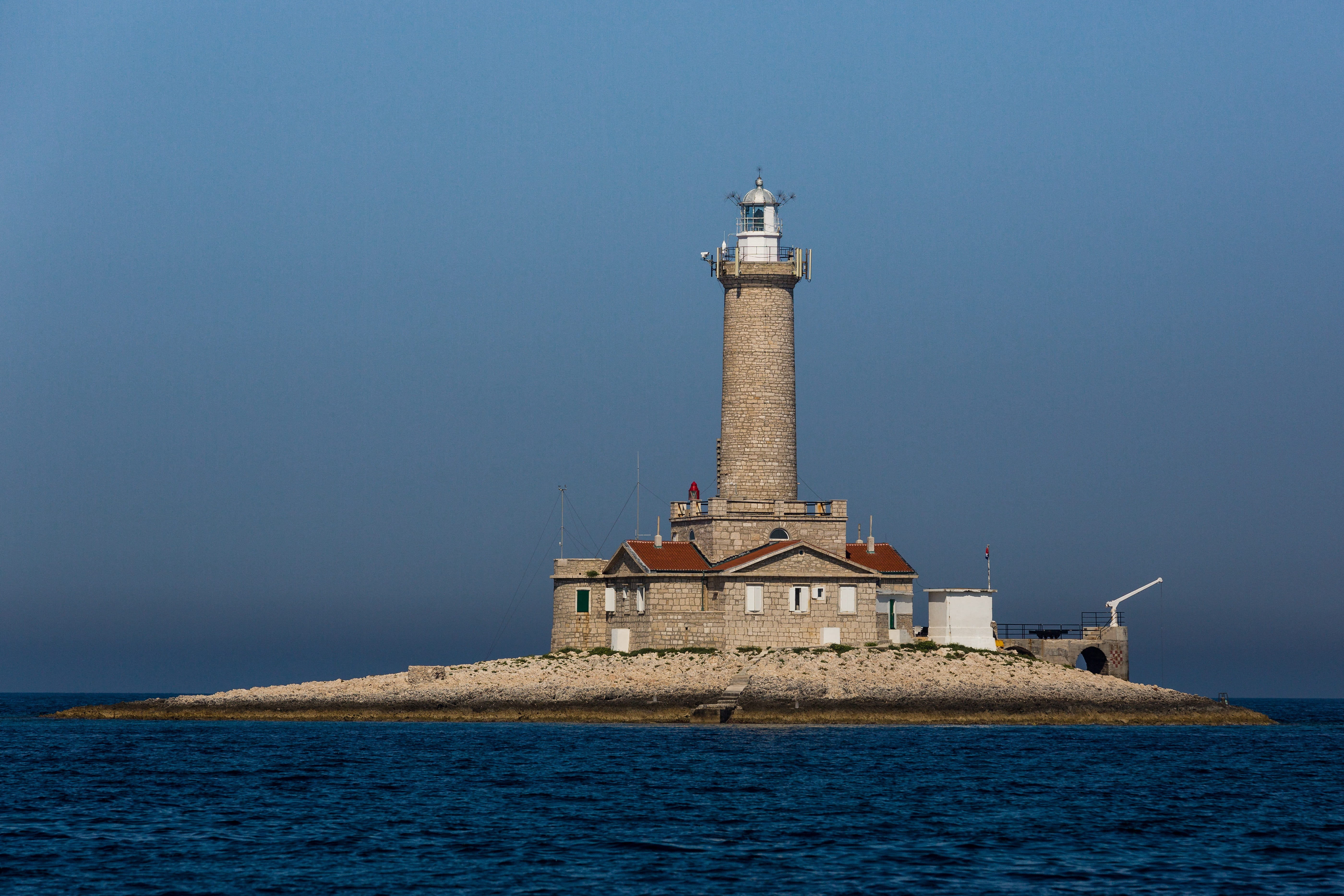 water, cloudy, maritime, lighthouse, nature, marine, tower, outdoors, direction, blue, travel destinations, 5K, croatia, day, architecture, beacon, guidance, HD Wallpaper