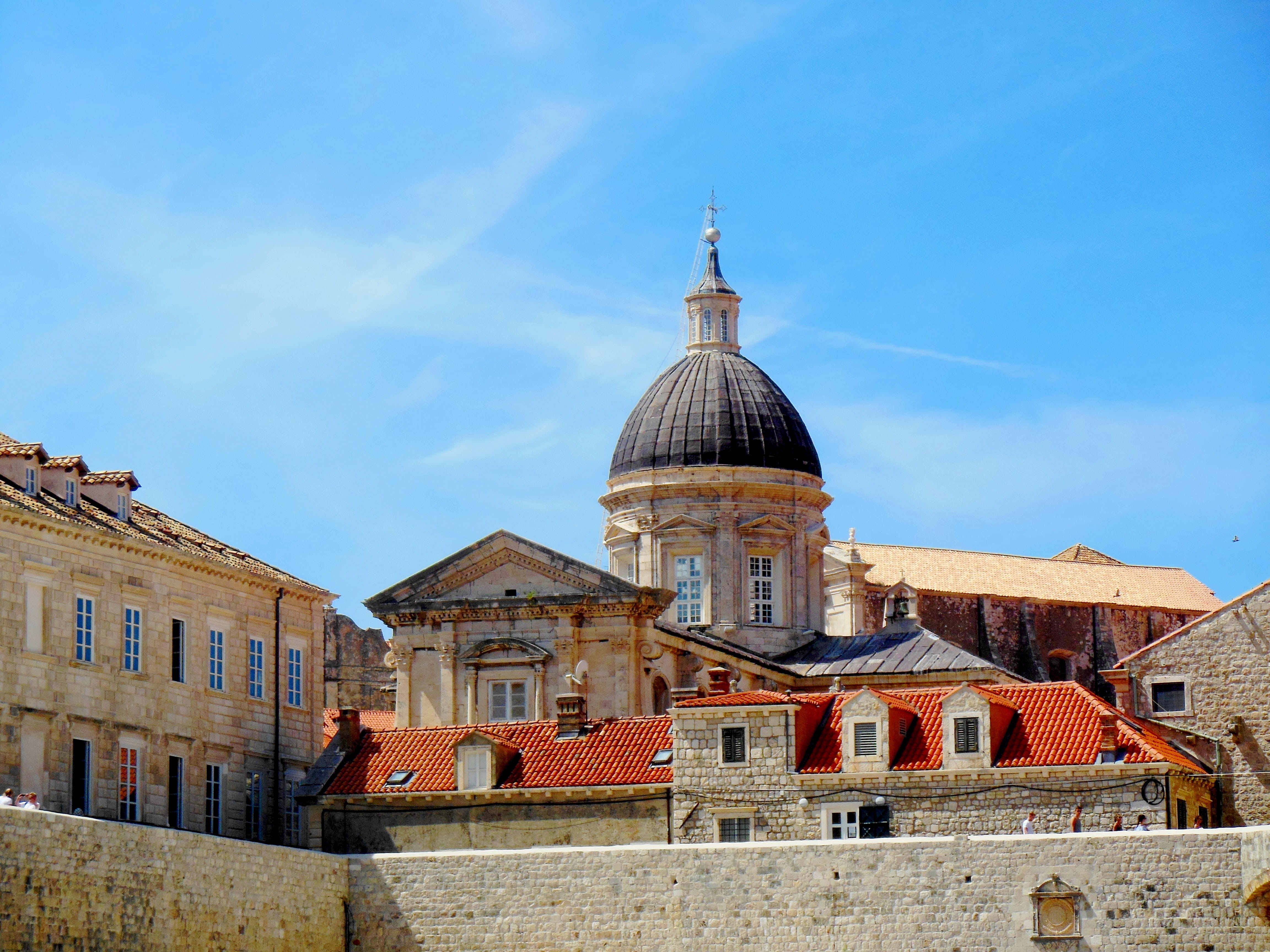 architecture, belief, day, wall, ancient, summer, tourism, outdoors, croatia, building, cloud - sky, building exterior, built structure, traditional, blue, HD Wallpaper