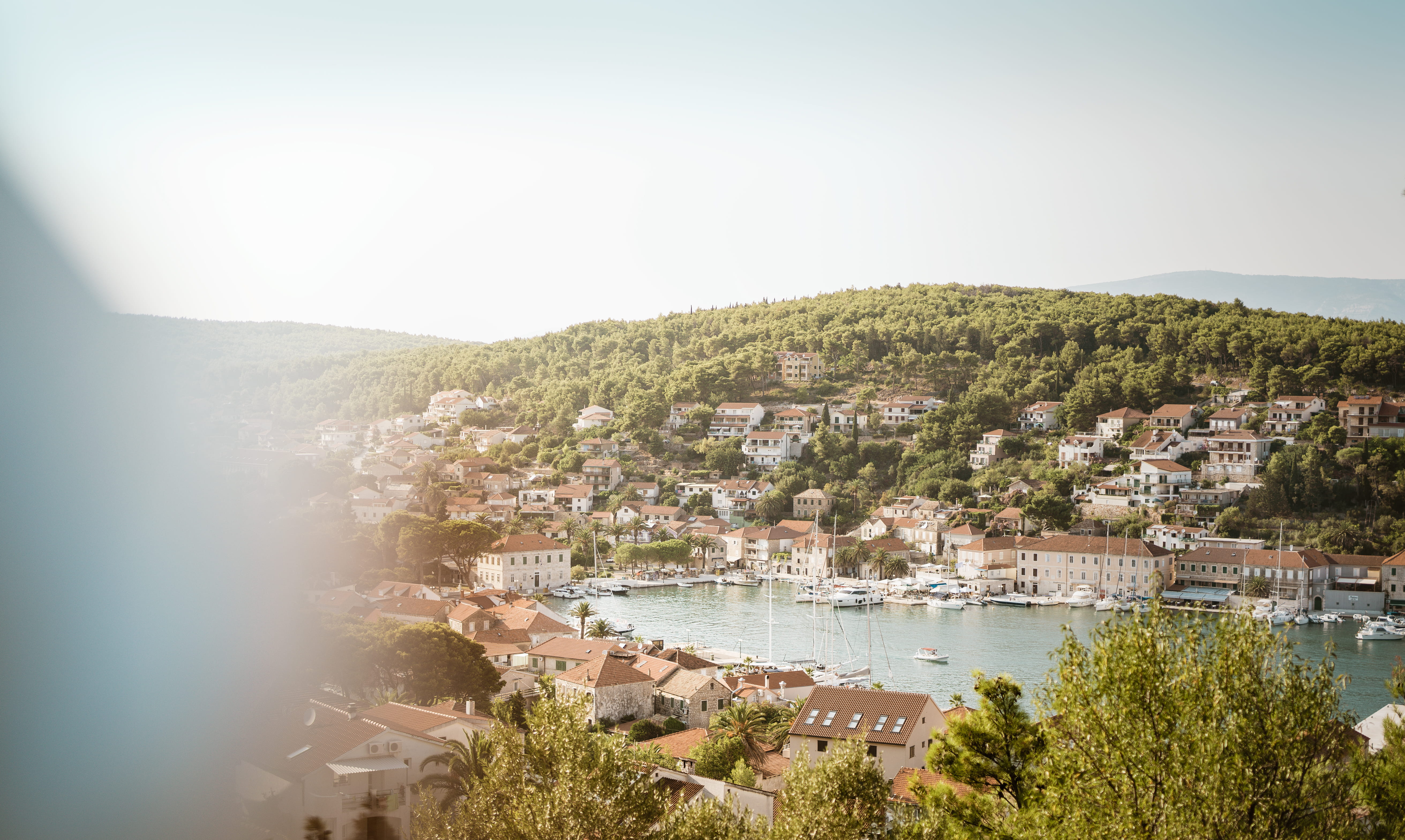 yellow, hvarisland, outdoors, hvar, sky, summer, beauty in nature, water, architecture, town, summerbeach, residential district, 5K, bay, mediterrean, HD Wallpaper