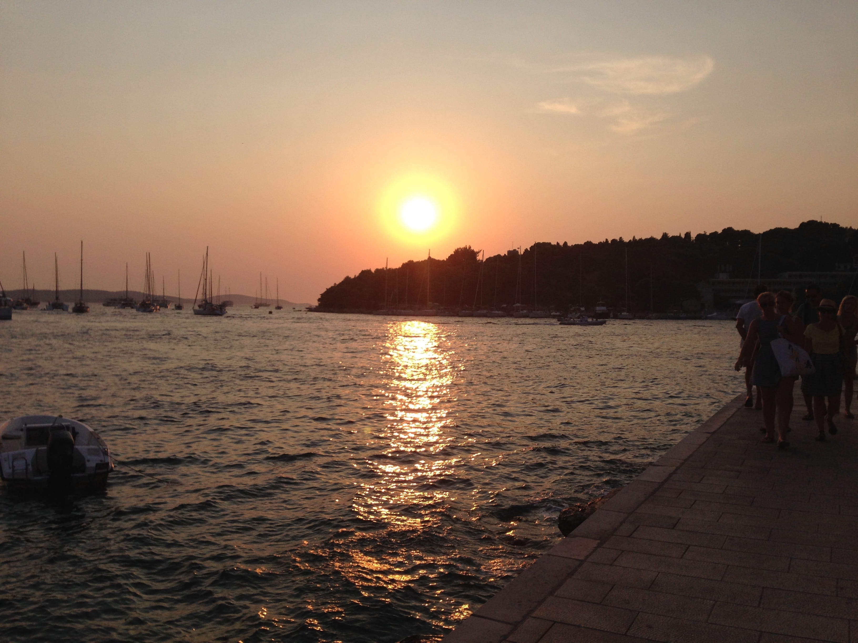 scenics - nature, outdoors, lifestyles, men, zadar, 2K, sea, hvar island, sunset, mode of transportation, nautical vessel, sky, real people, nature, sunlight, HD Wallpaper