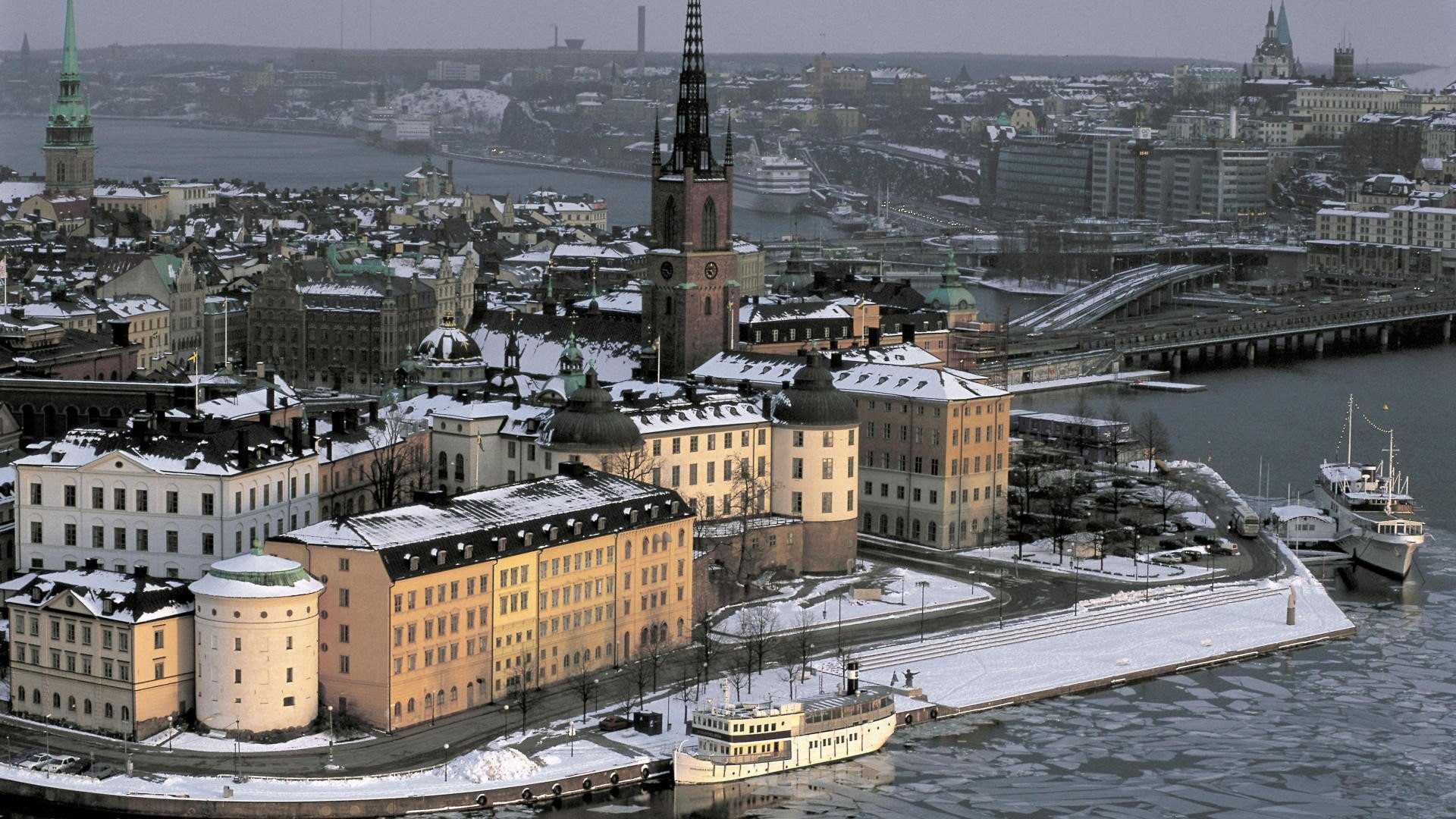 winter, stockholm, 1080P, gamla, sweden, stan, HD Wallpaper