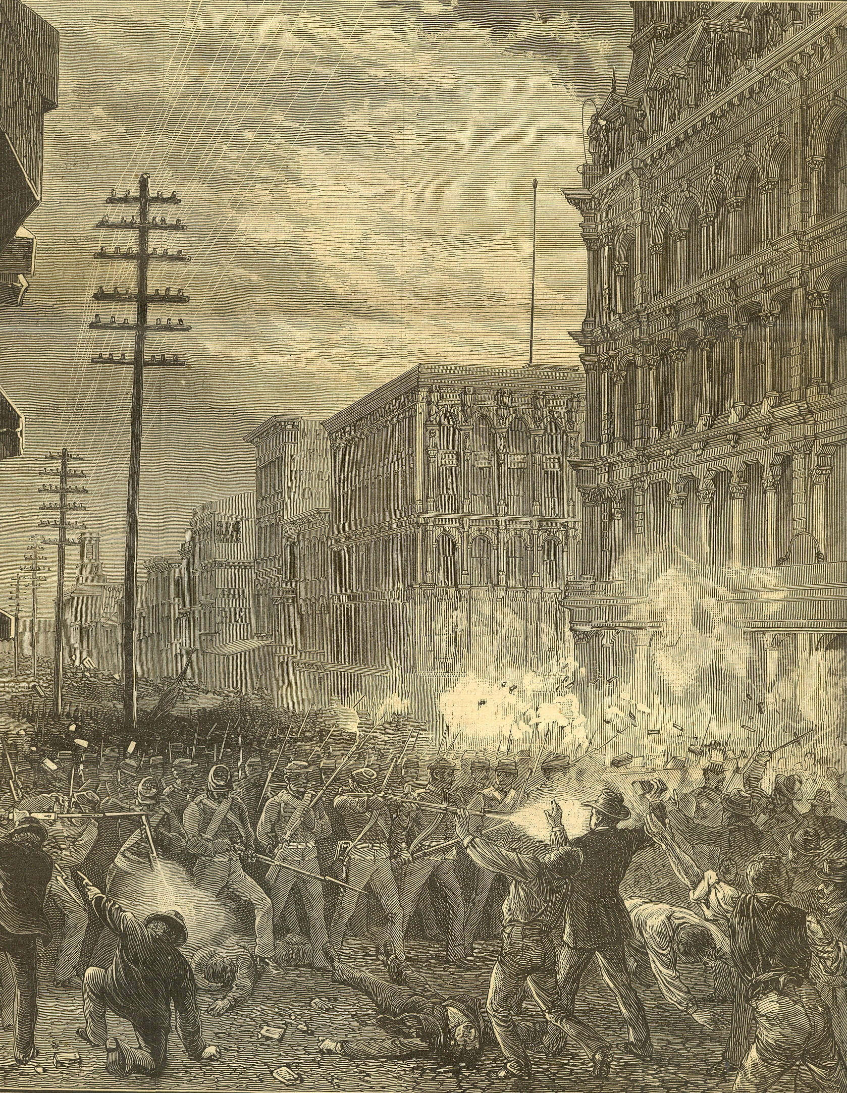 time, people, damaged, photos, city, nature, railroad strikers, travel destinations, maryland, baltimore, built structure, building, fighting, old, public domain, Phone HD Wallpaper