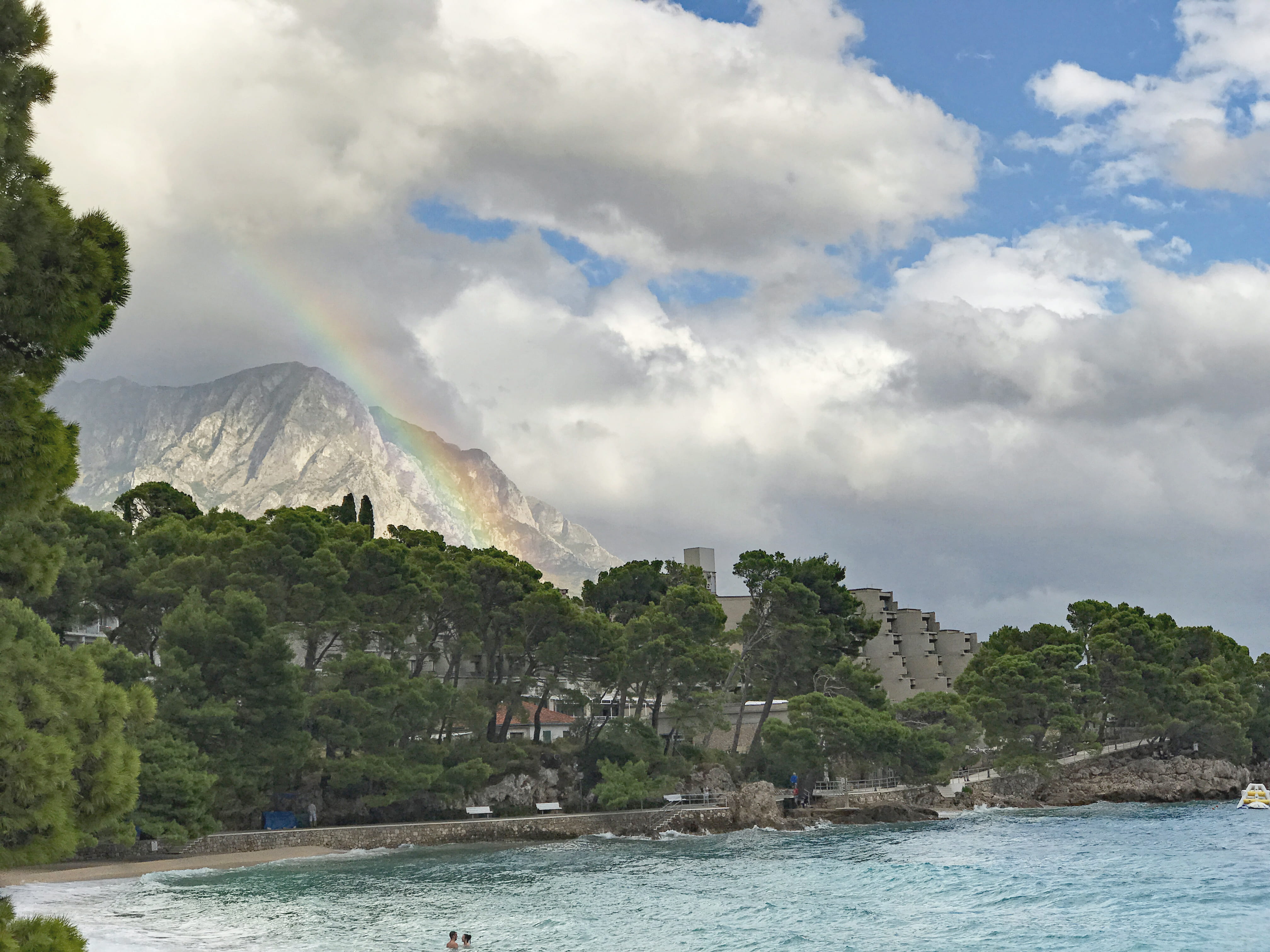 land, sky, 4K, scenics - nature, rock, tranquil scene, rock - object, day, waterfront, tranquility, sea, tree, mountain, outdoors, water, non-urban scene, HD Wallpaper