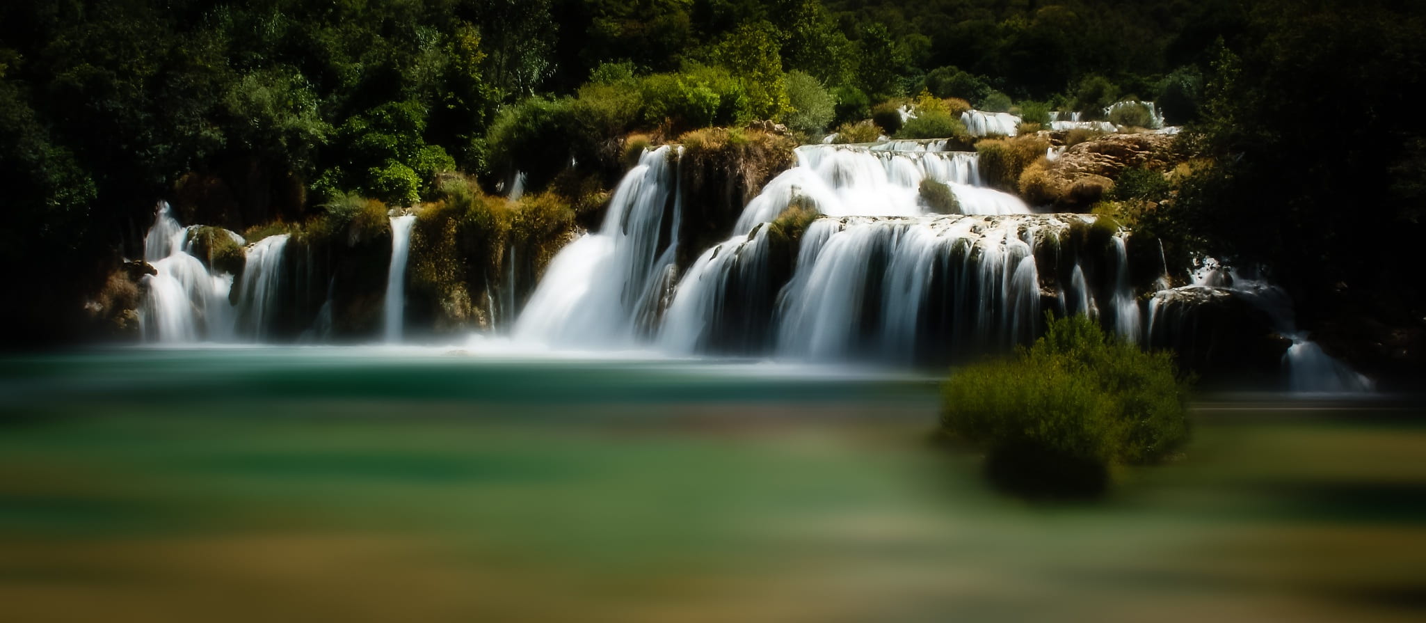 plant, power in nature, blurred motion, green, krka national park, photography, flowing water, running water, nature, motion, the national park, long exposure, HD Wallpaper