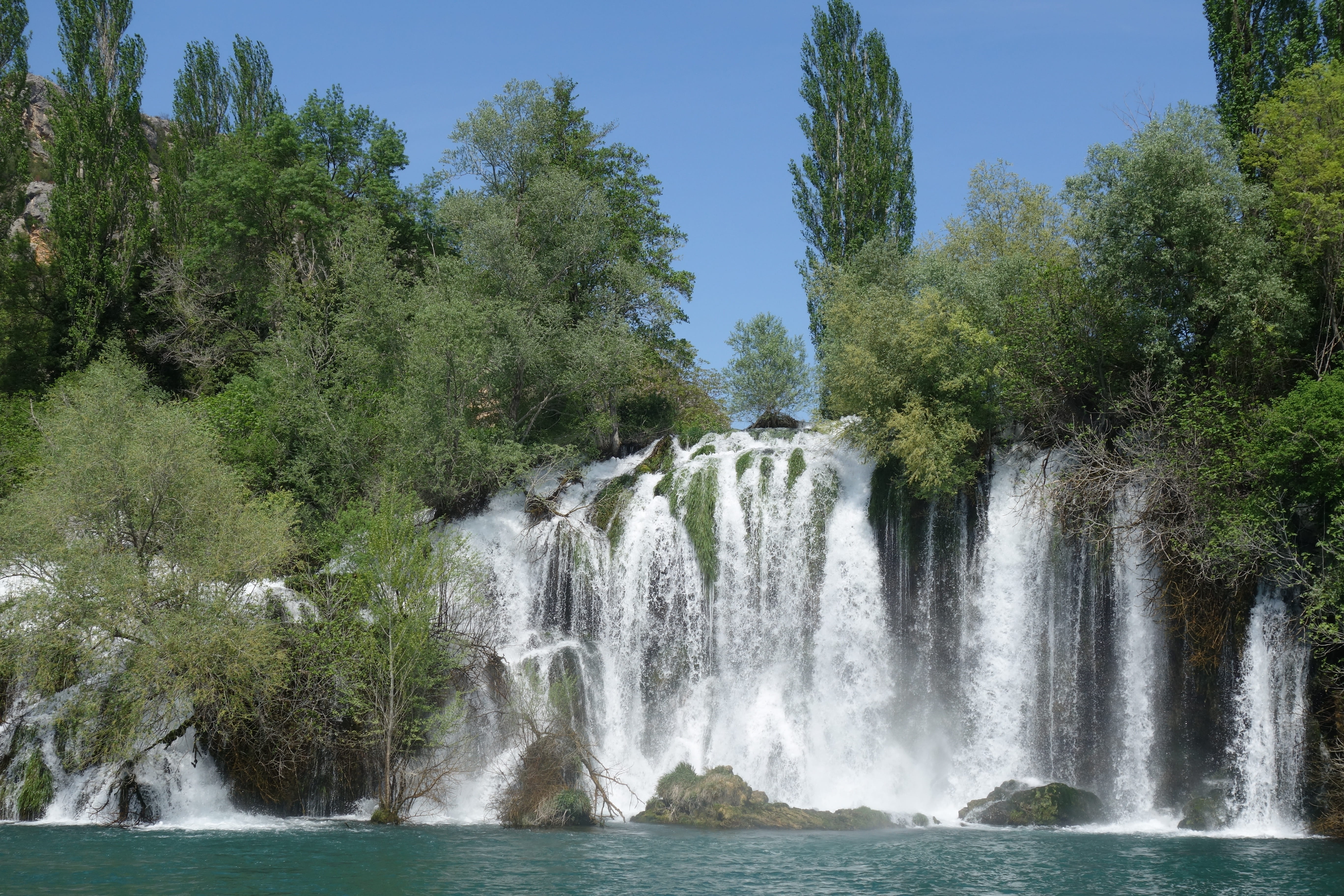 falling water, flowing, growth, krka, outdoors, scenics - nature, day, national park, waterfall, cascade, power in nature, long exposure, water, environment, HD Wallpaper