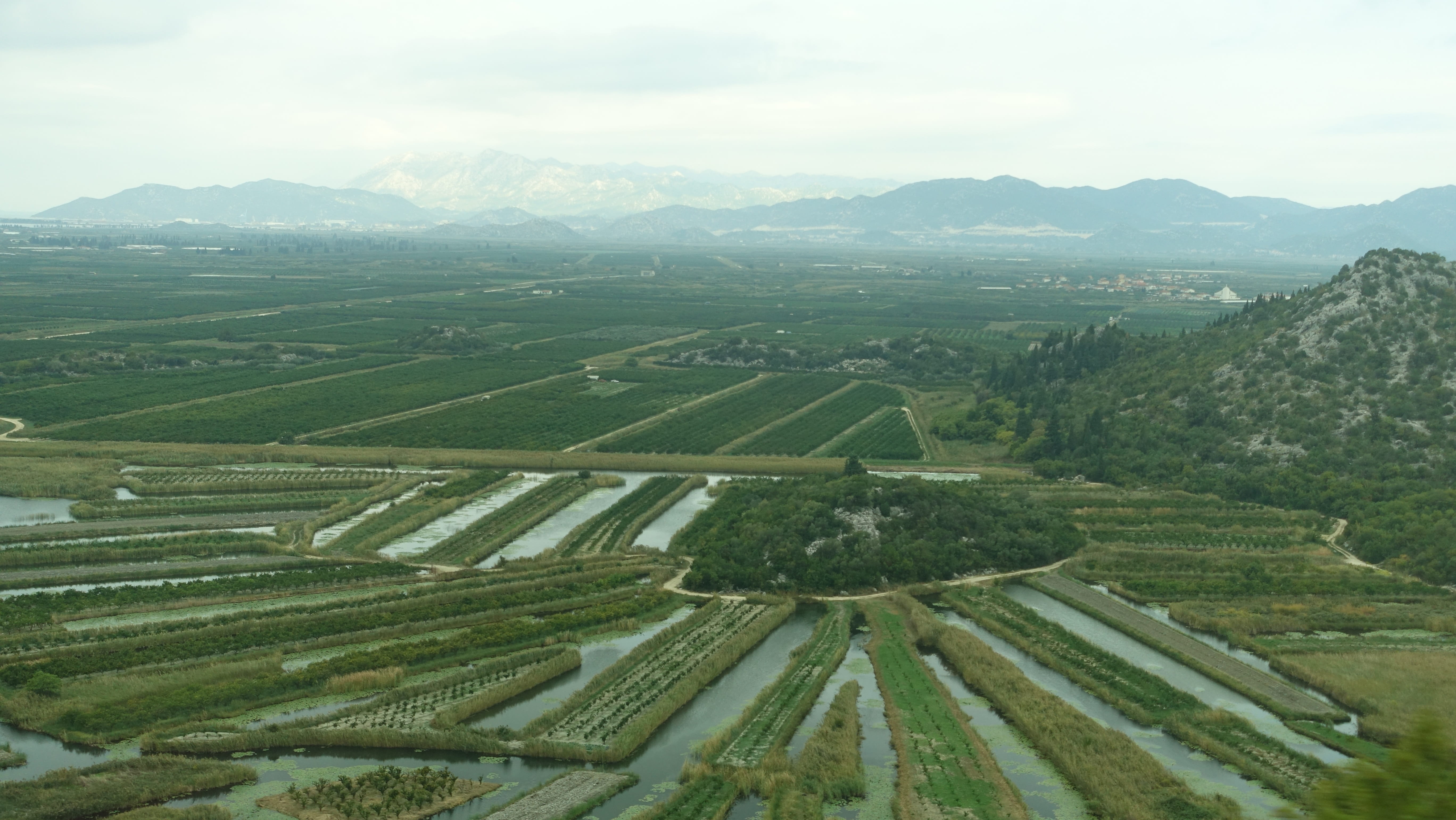 field, green color, mountain range, neretva delta, land, environment, some people dont, rural scene, no people, makarska, day, scenics - nature, sky, 5K, HD Wallpaper