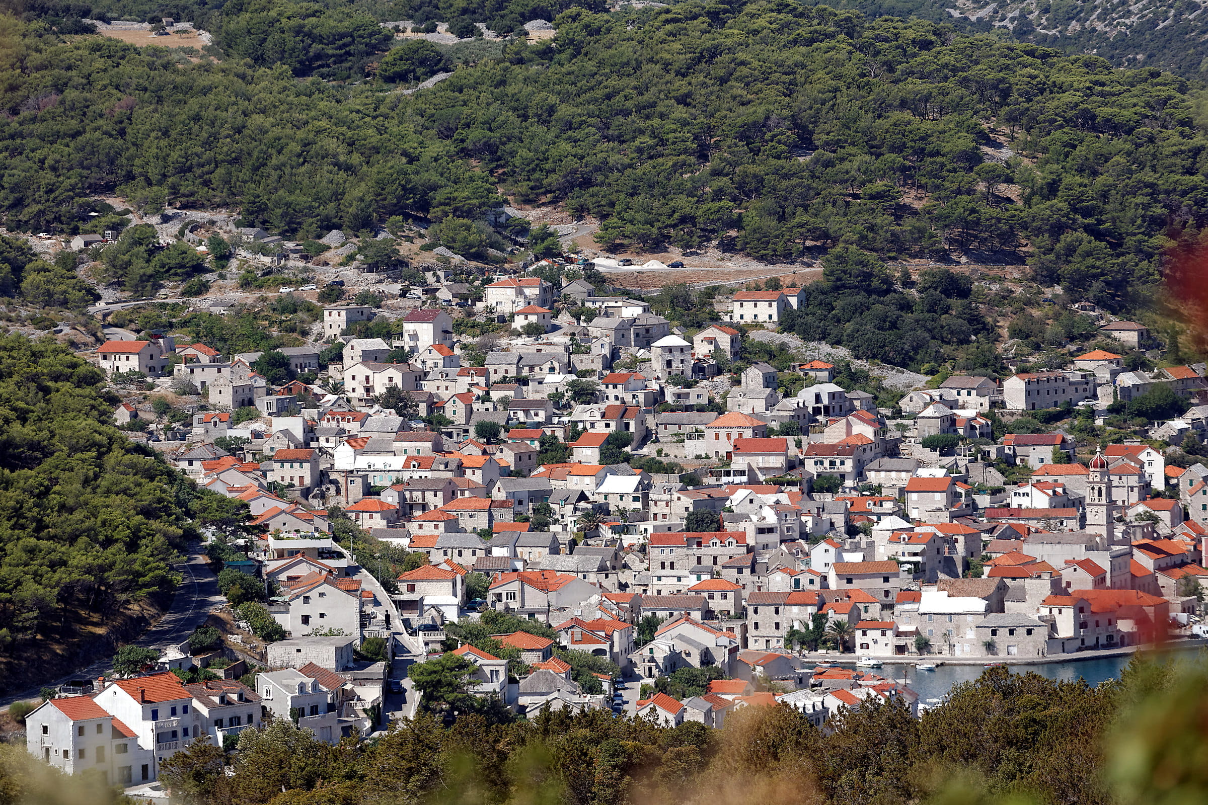 town, brac, house, growth, building, pusisca, europe, built structure, croatia, community, crowd, masonry, architecture, building exterior, settlement, HD Wallpaper