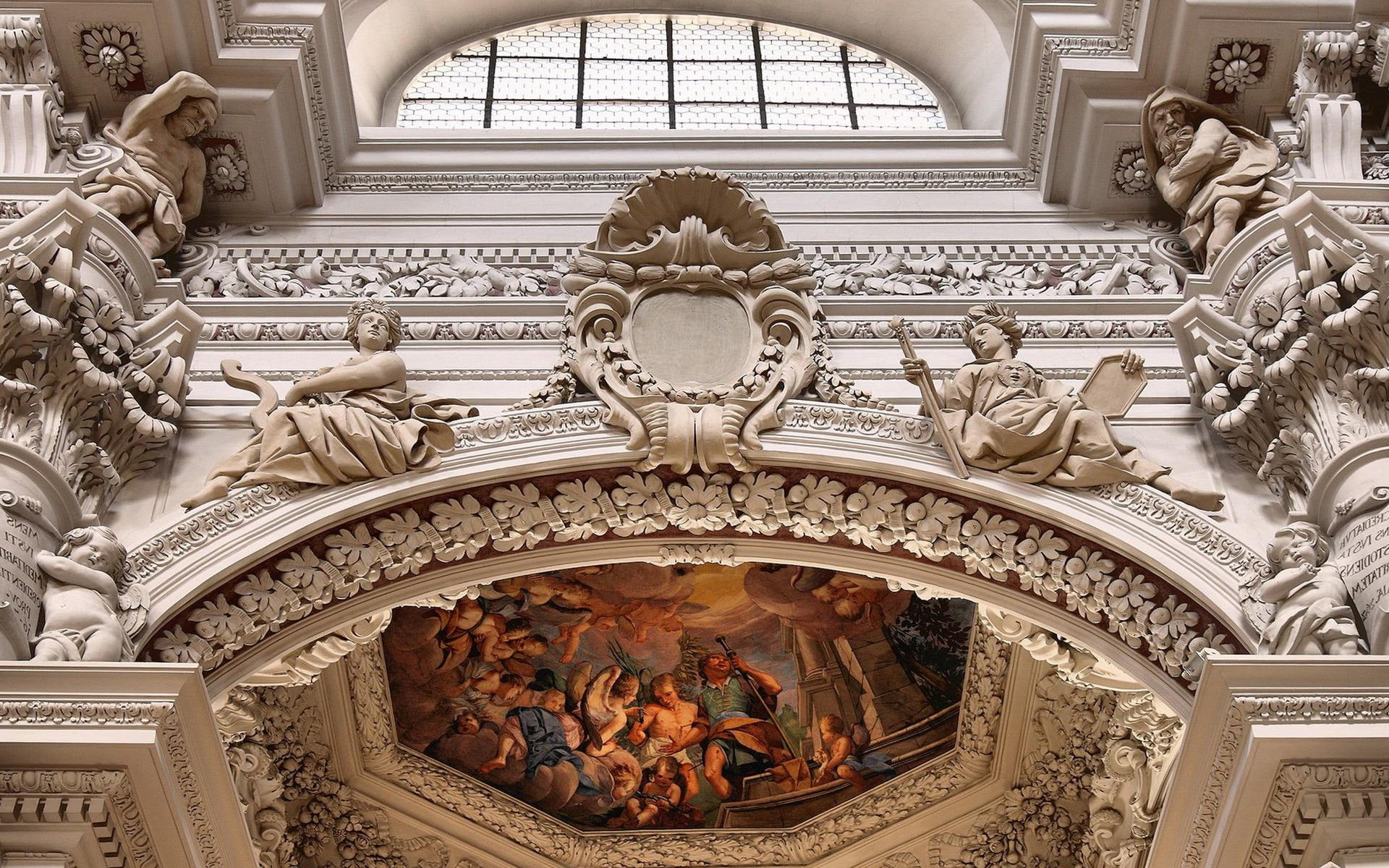 inside, 1920x1200, fresco, 1080P, raphael, catholic, church, world, HD Wallpaper