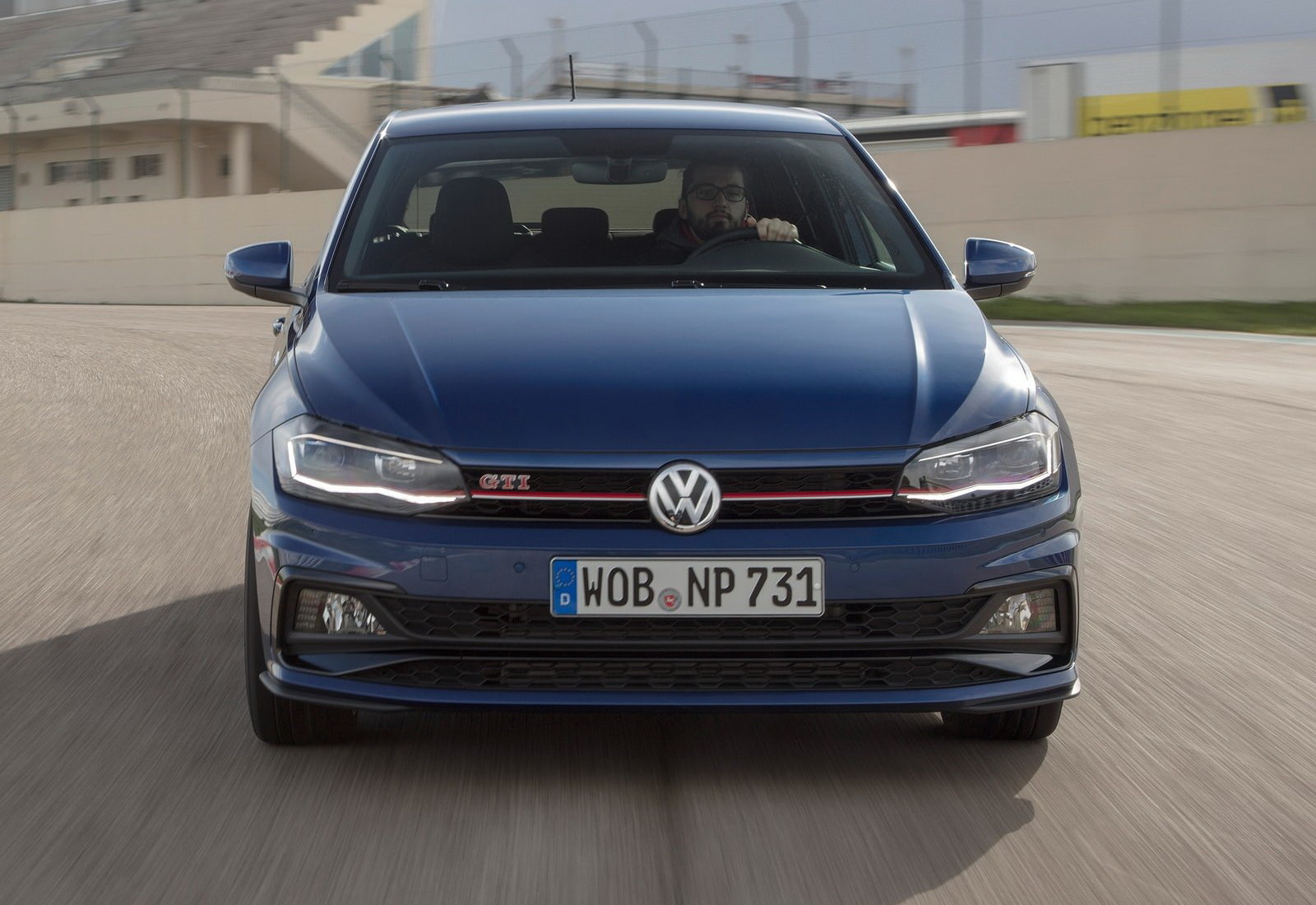 building exterior, land vehicle, car, volkswagen, road, speed, architecture, vintage car, no people, gti, (2018), retro styled, city, motor vehicle, motion, HD Wallpaper
