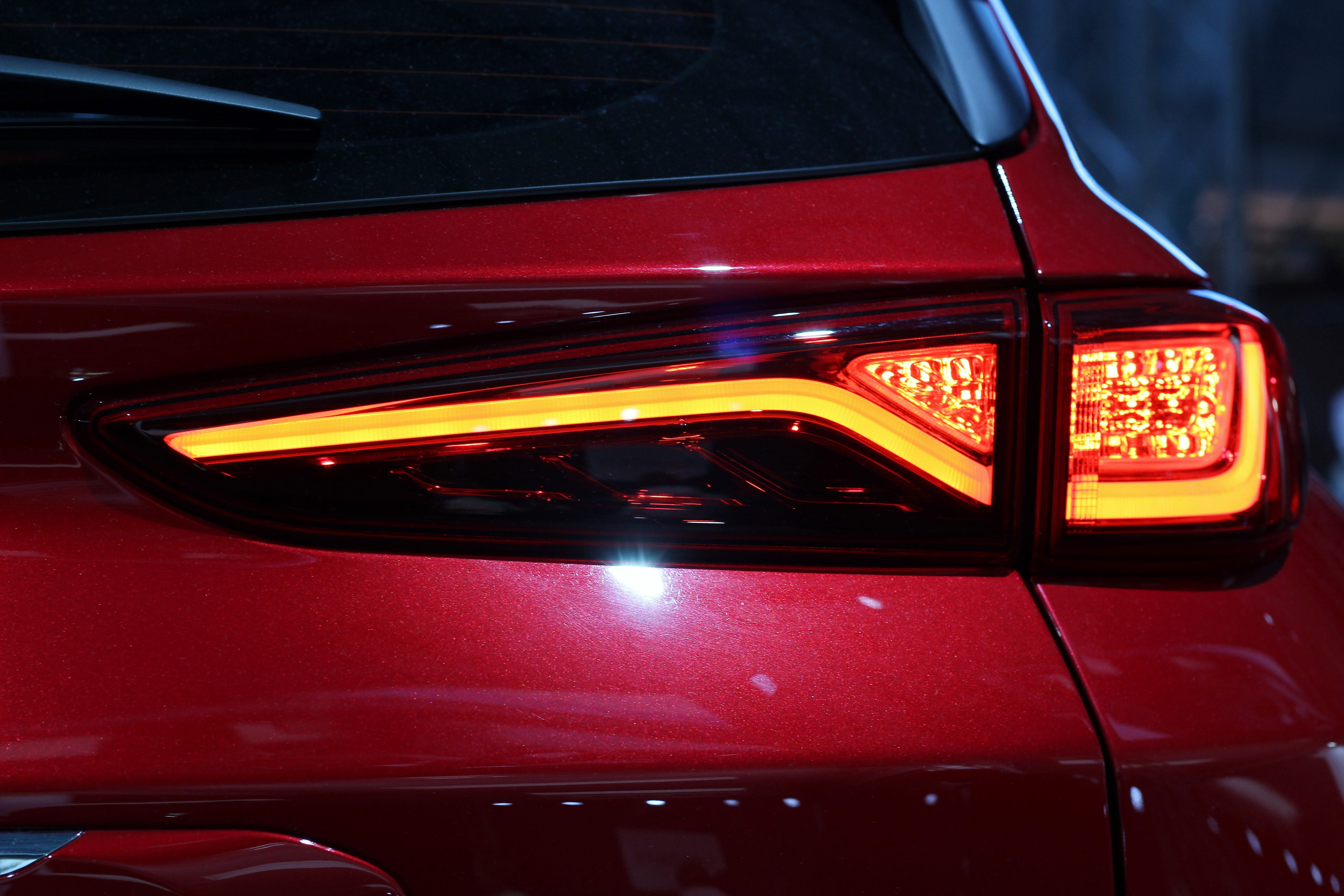 nightlife, vehicle light, mode of transportation, public show, hyundai kona, transportation, suv vehicle, shiny, red, sign, wheel, luxury, auto show zagreb 2018, HD Wallpaper