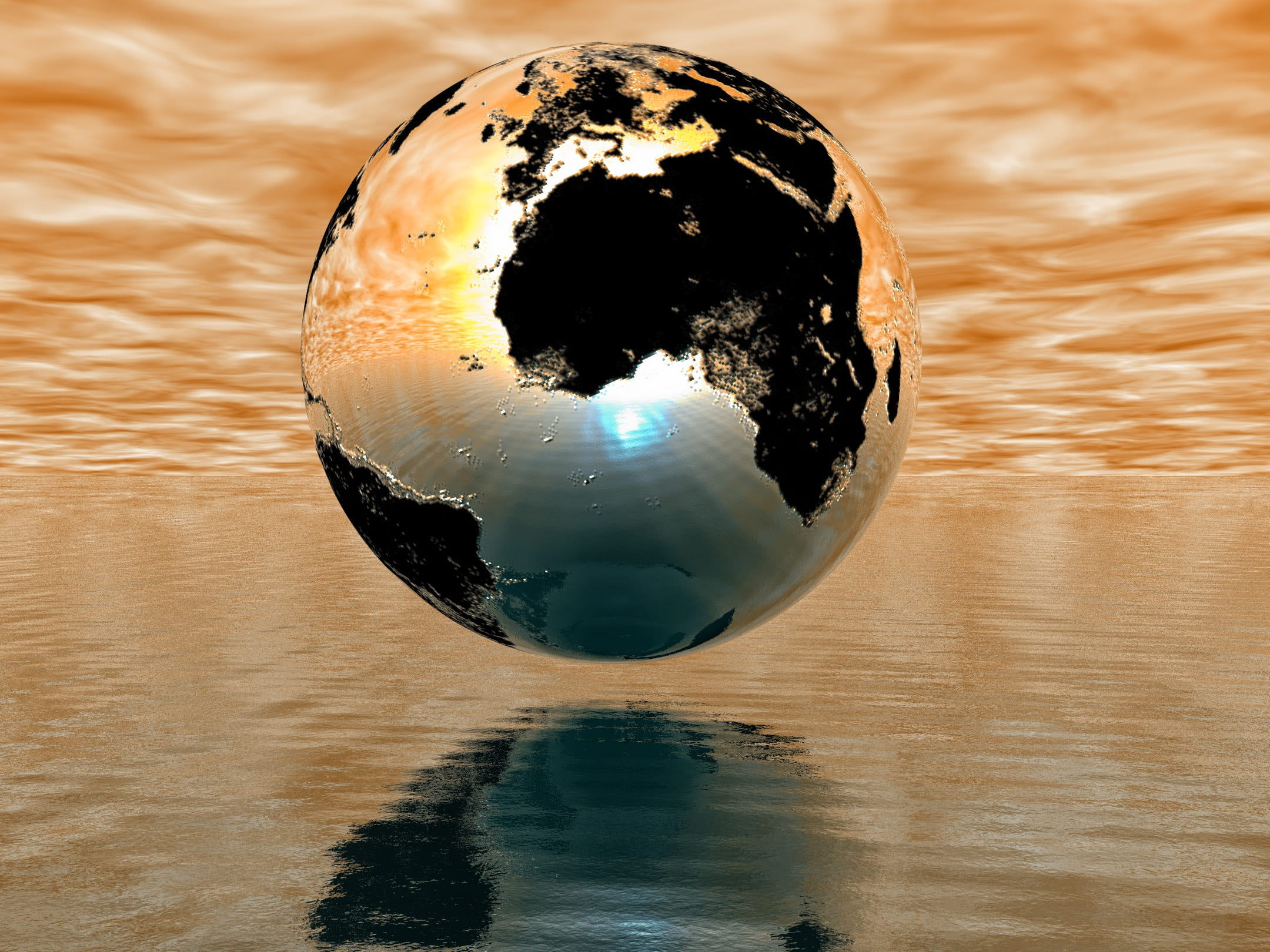 one animal, sky, earth, country, world, global, nature, environment, outdoors, illustration, no people, globe, shape, ball, continents, lake, beauty in nature, HD Wallpaper