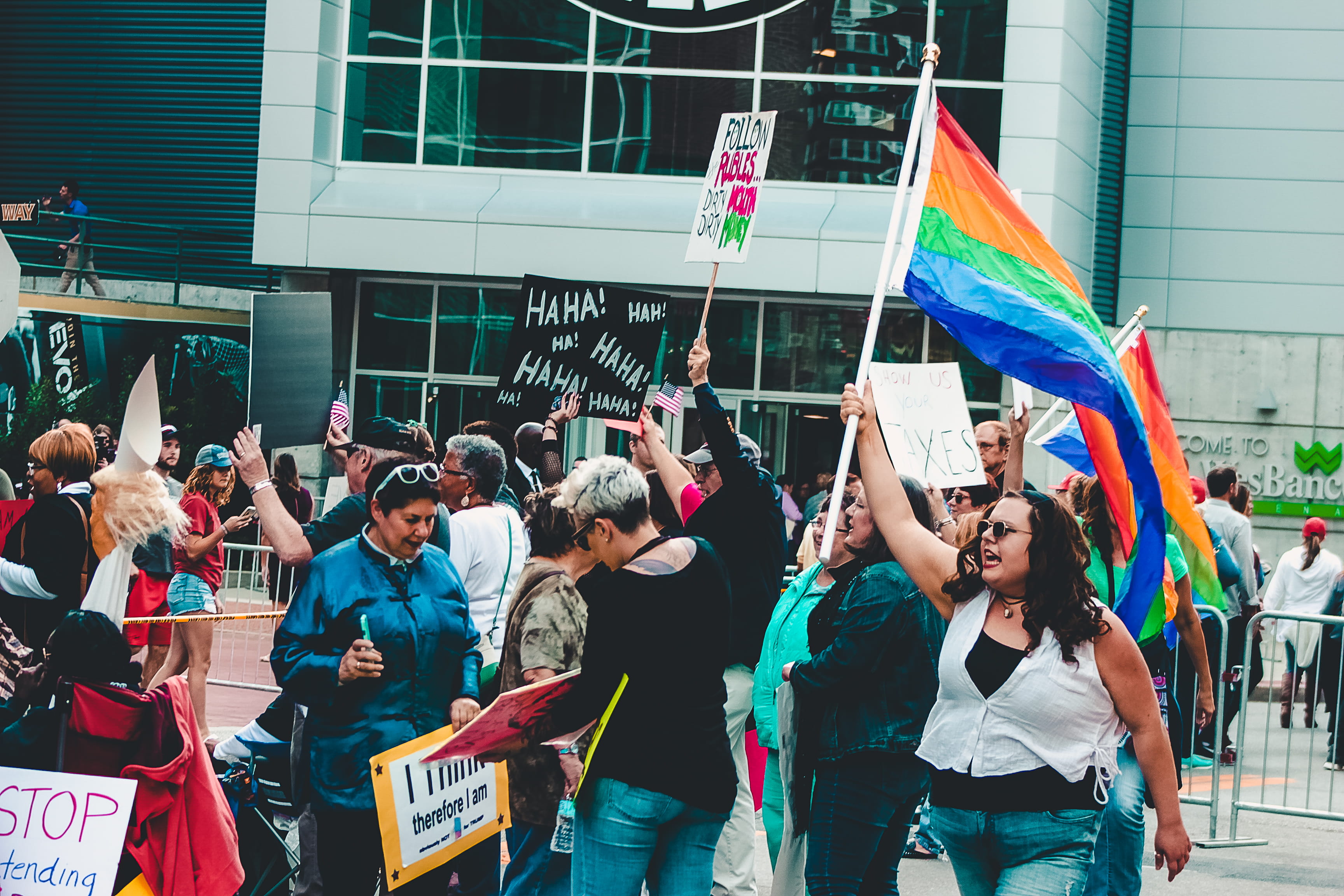 rally, action, leisure activity, architecture, adult, emotion, demonstration, posters, standing, celebration, group of people, protest, signs, real people, HD Wallpaper