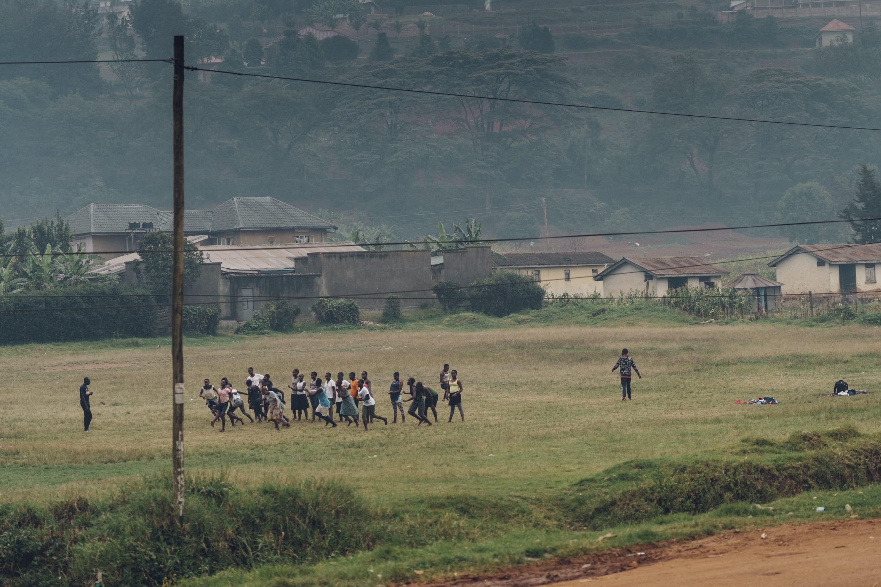 built structure, human, men, transportation, team sport, people, grassland, sports, africa, animal, day, field, building, plant, grass, cattle, outdoors, HD Wallpaper