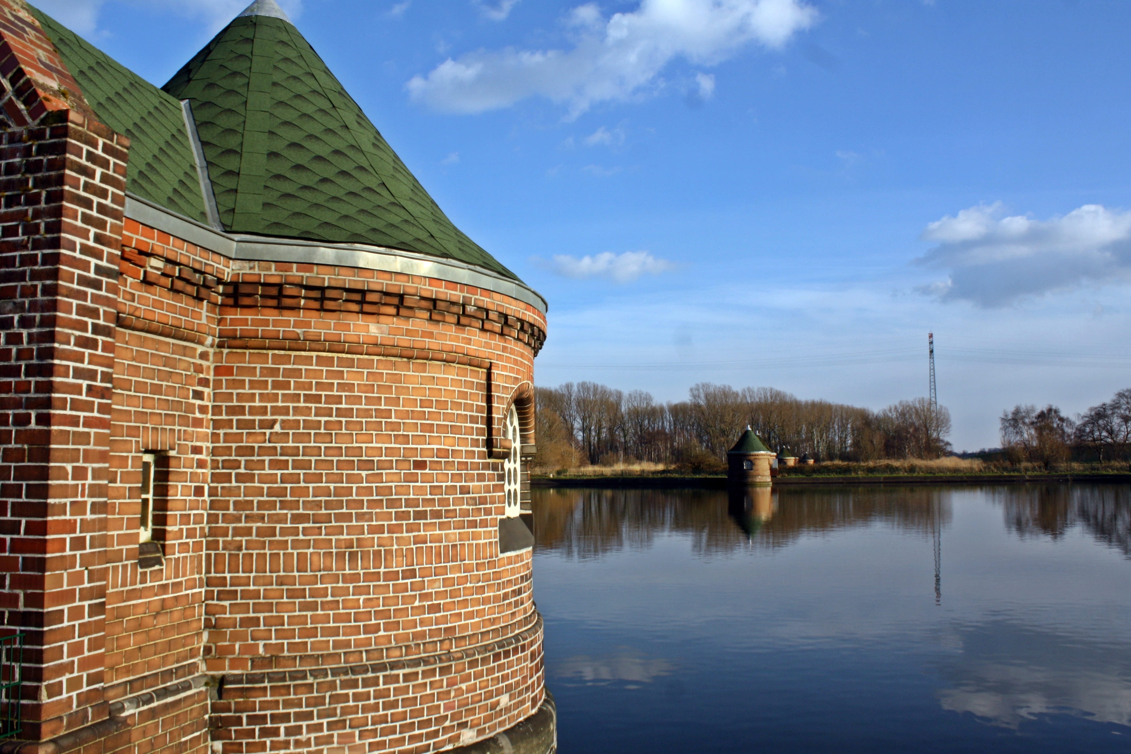 outdoors, hamburg, built structure, nostalgia, no people, Historically, Water Storage, lake, nature, lost places, hamburgensien, building exterior, day, HD Wallpaper