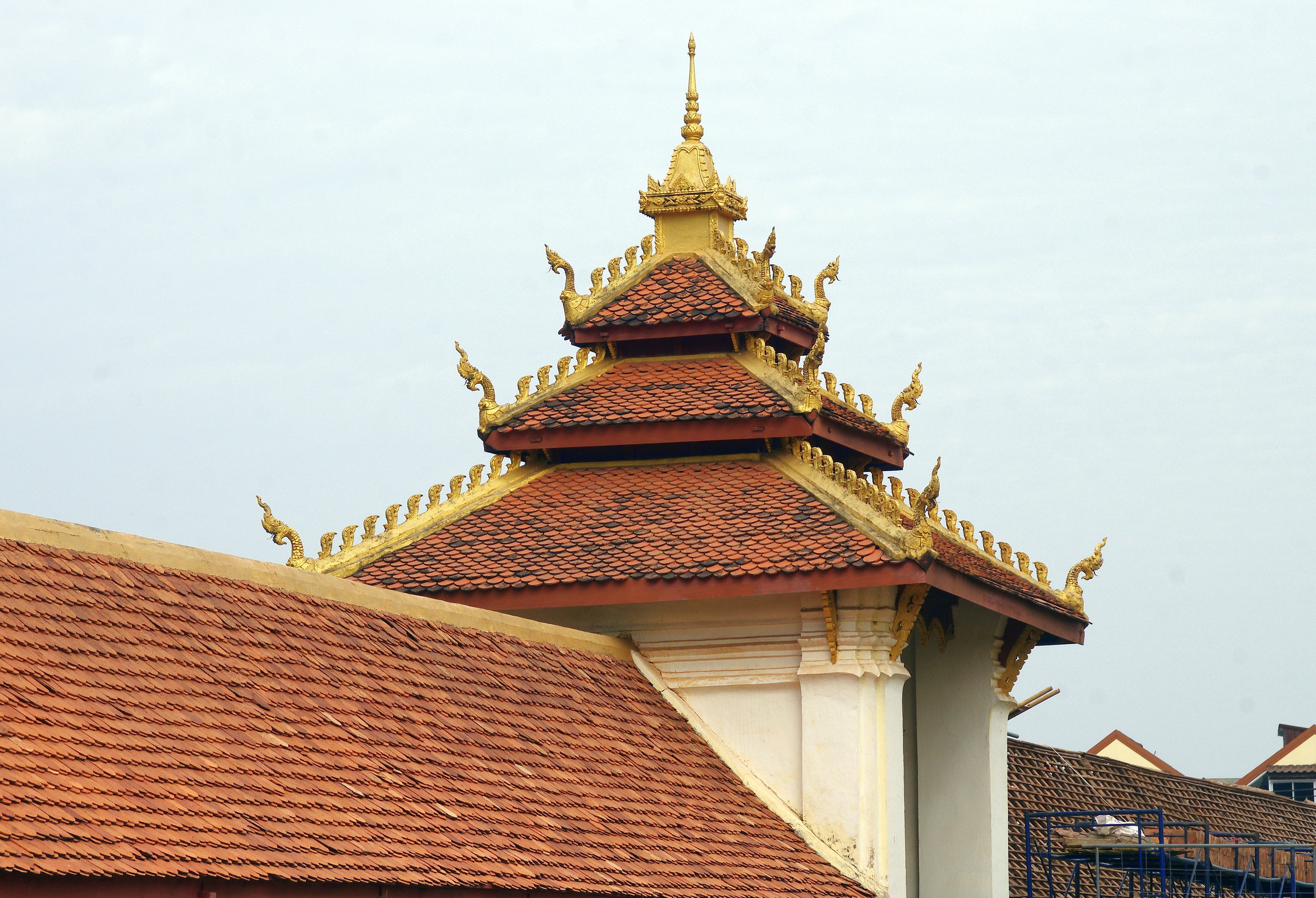travel destinations, belief, building, temple, nature, sky, buddhism, day, vientiane, art saarland, low angle view, 4K, pha that luang, spirituality, prayer, HD Wallpaper