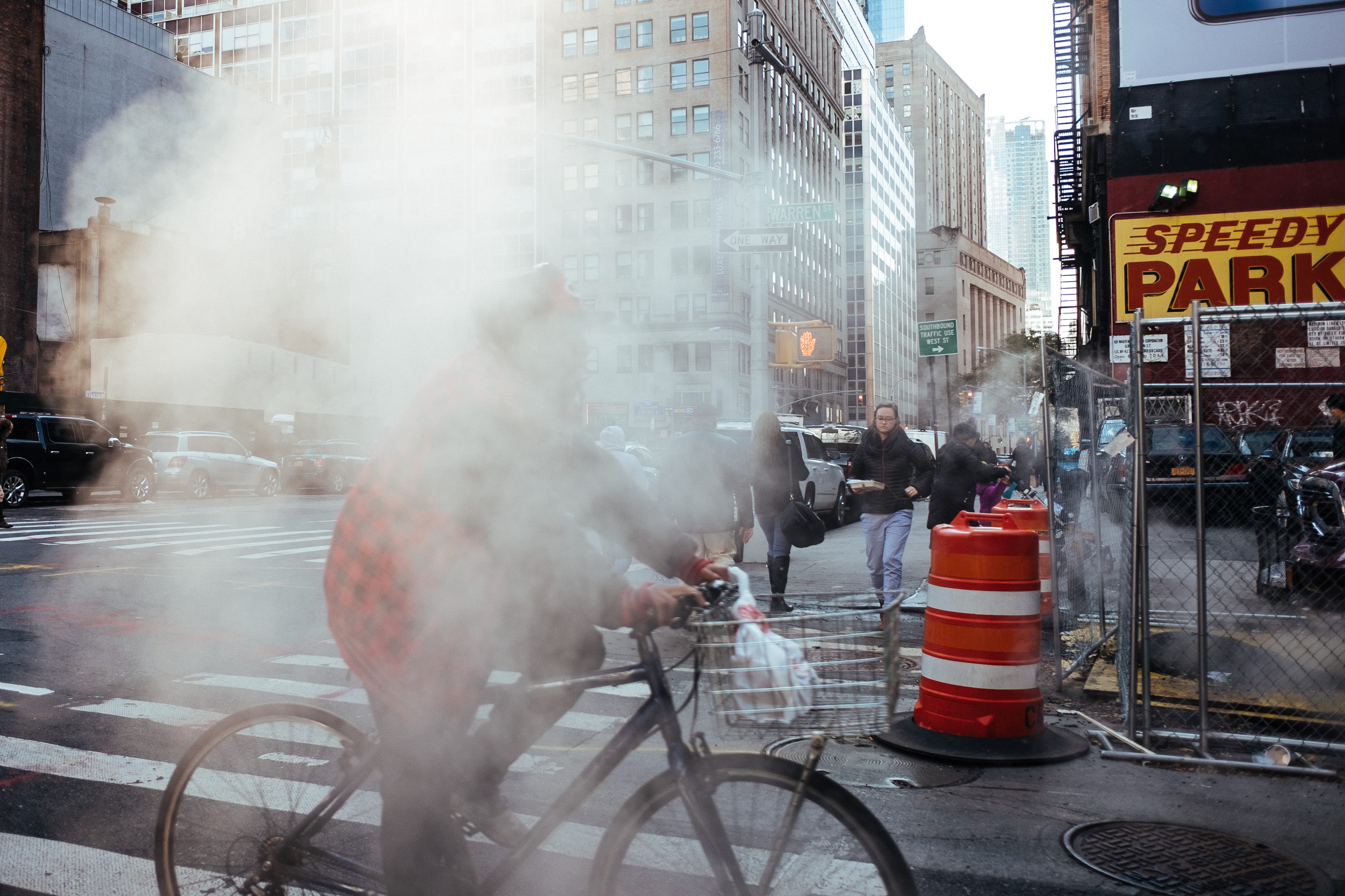 transportation, bicycle, urban, skyscraper, day, one person, time, road, building exterior, street, city, car, built structure, black, office building exterior, HD Wallpaper