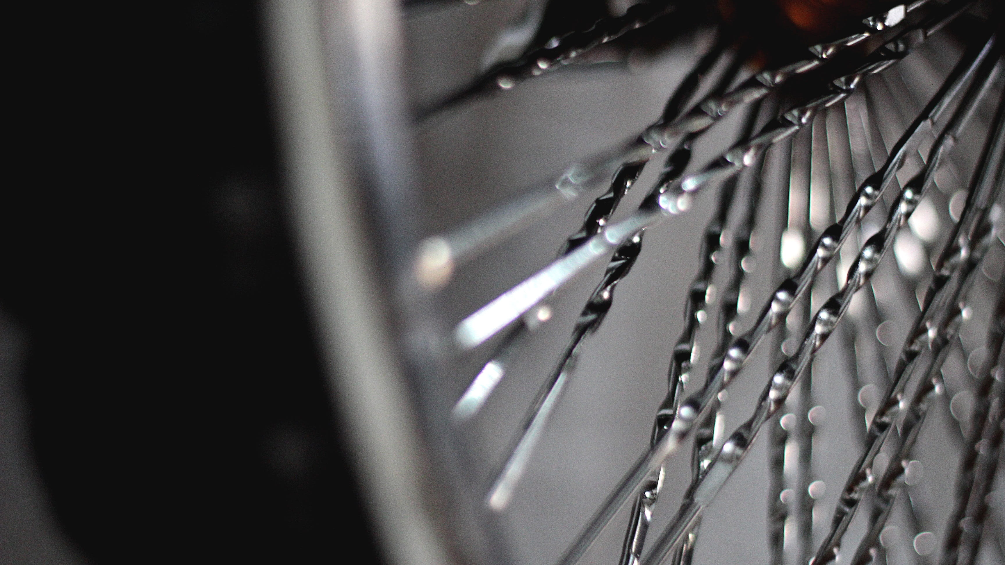 drop, ride, wet, bicycle, day, city, tire, black, no people, transportation, cycle, in a row, outdoor, street, metal, sport, low angle view, cycling, close-up, HD Wallpaper