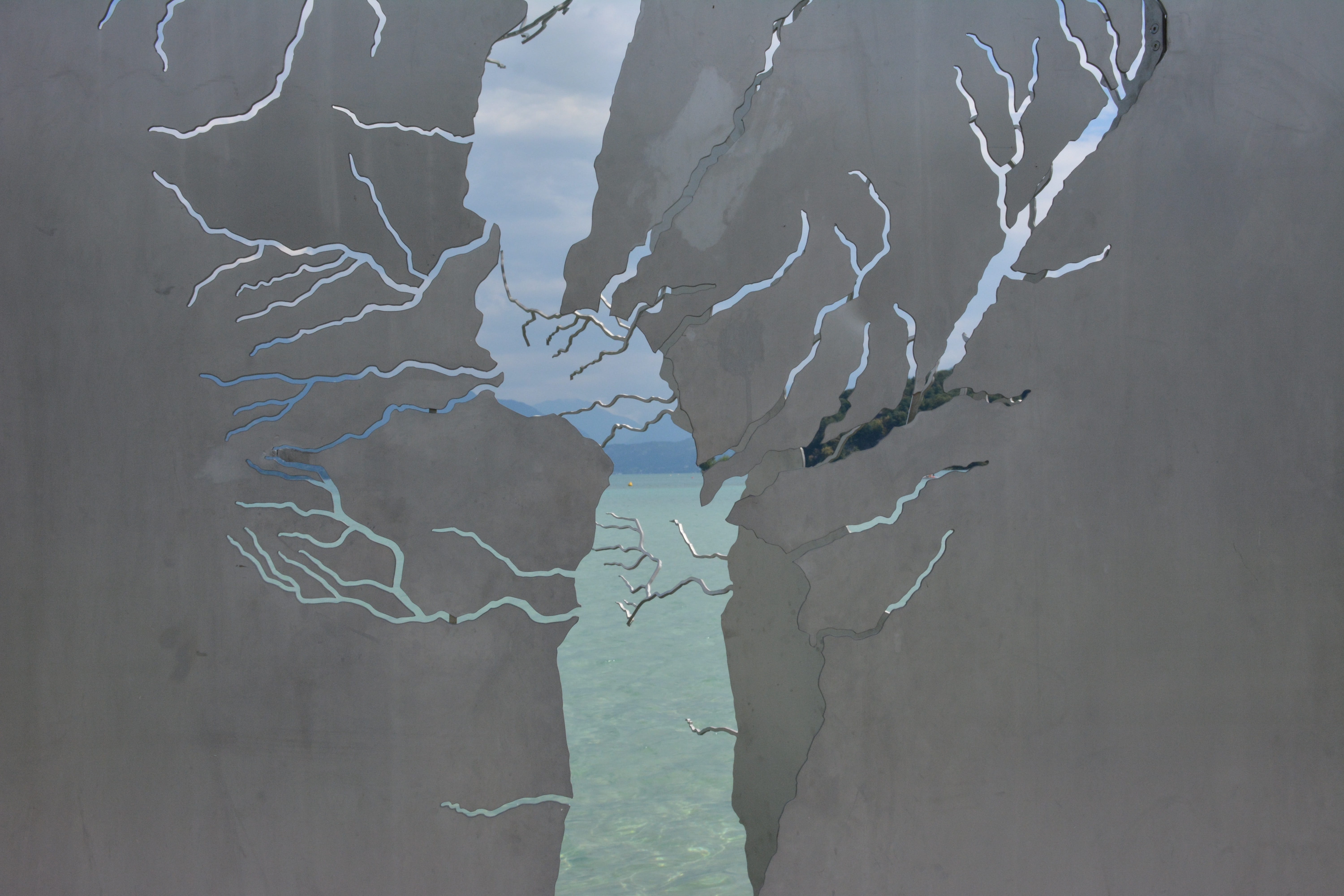 road, work of art, by look, architecture, close-up, damaged, reflection, no people, more, cracked, pattern, tree, day, 5K, water, wall - building feature, HD Wallpaper