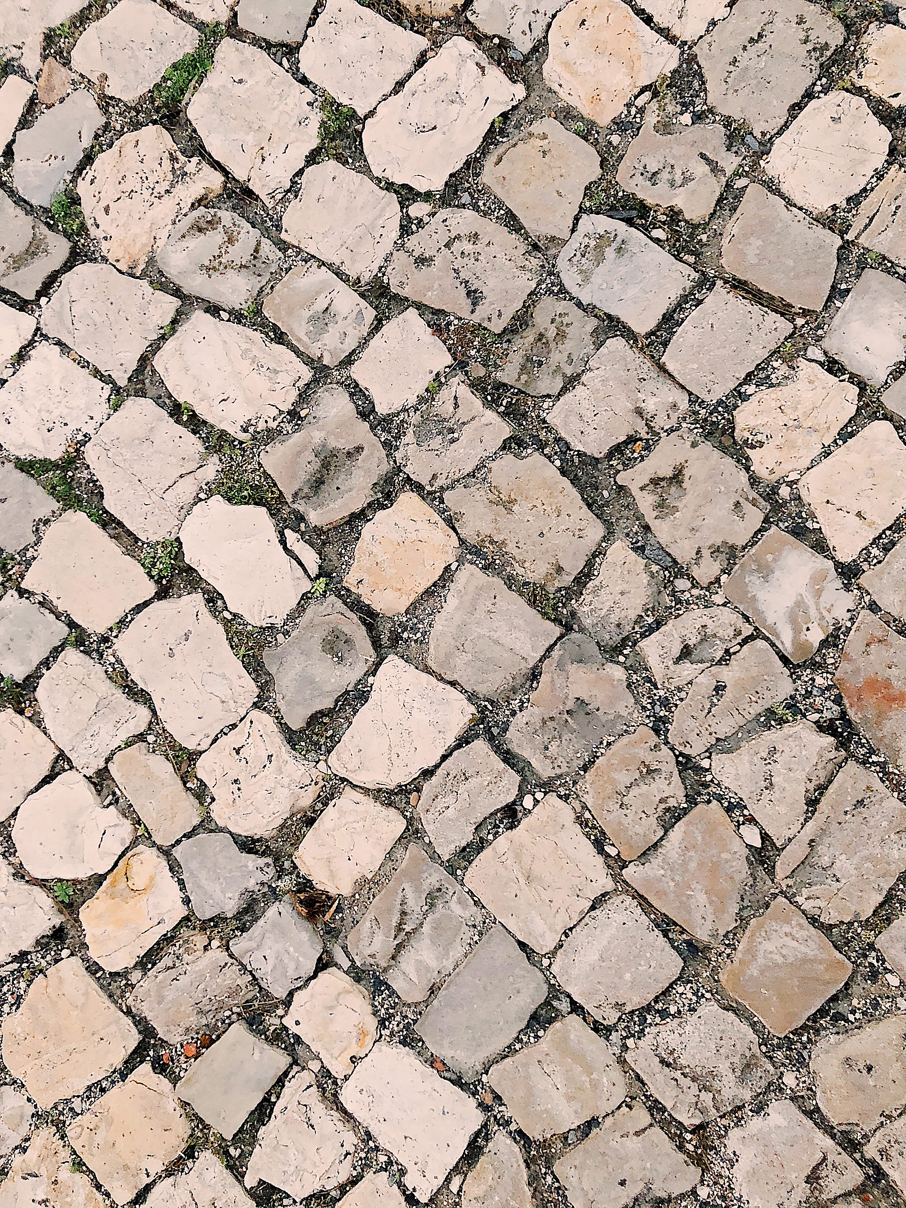 ground, stone, high angle view, cobblestone, no people, shape, gray, texture, textured, footpath, repetition, backgrounds, design, 4K, pavement, pattern, Phone HD Wallpaper