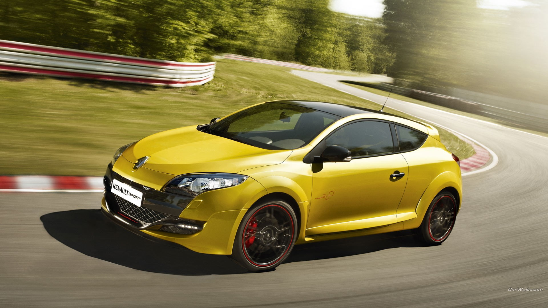 car, 1080P, Renault Megane RS, yellow cars, HD Wallpaper