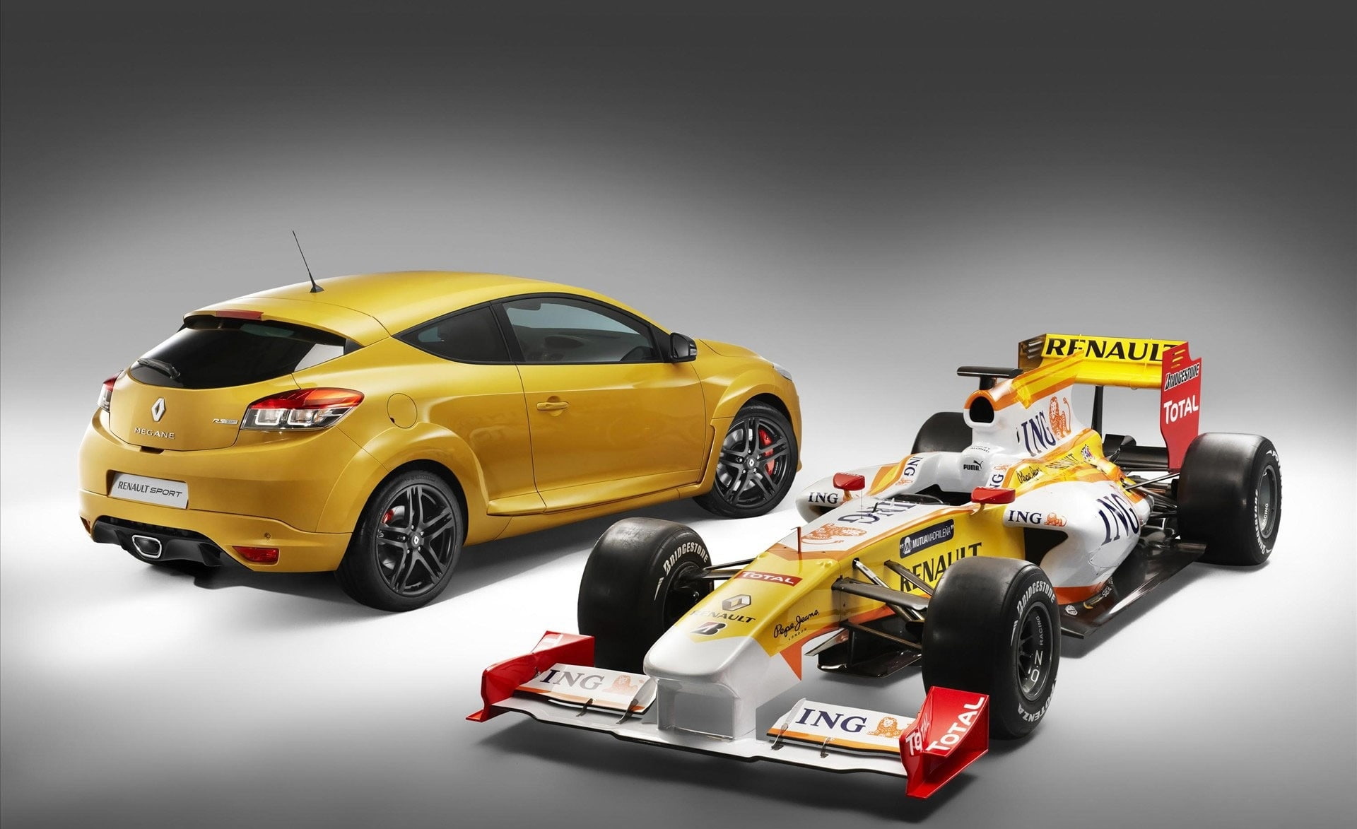 motorsport, toy car, race, Formula, speed, competition, indoors, Megane, gray, Renault, transportation, toy, rs, land vehicle, mode of transportation, professional sport, HD Wallpaper