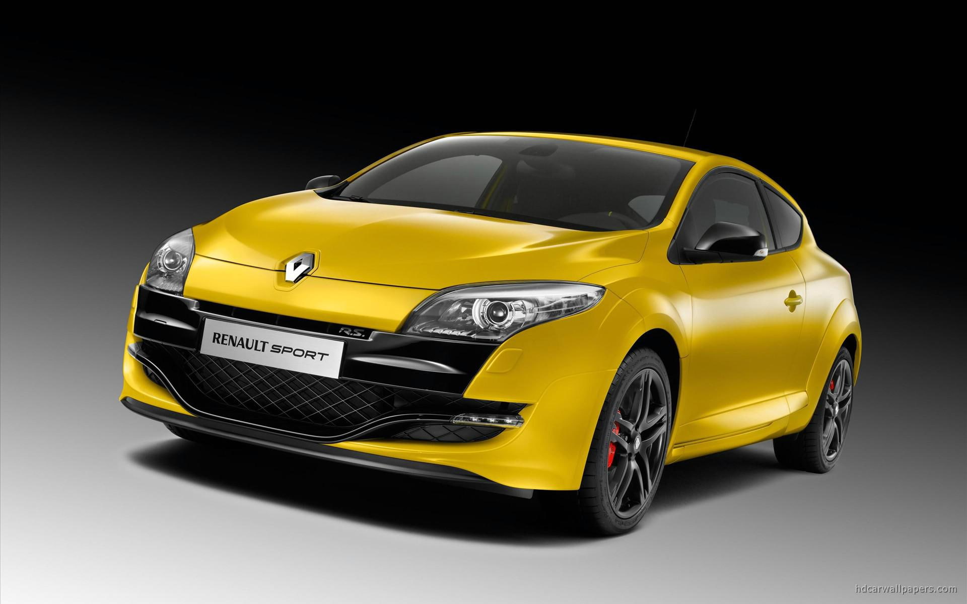 sport, cars, renault, megane, 1080P, yellow, 2010, new, HD Wallpaper