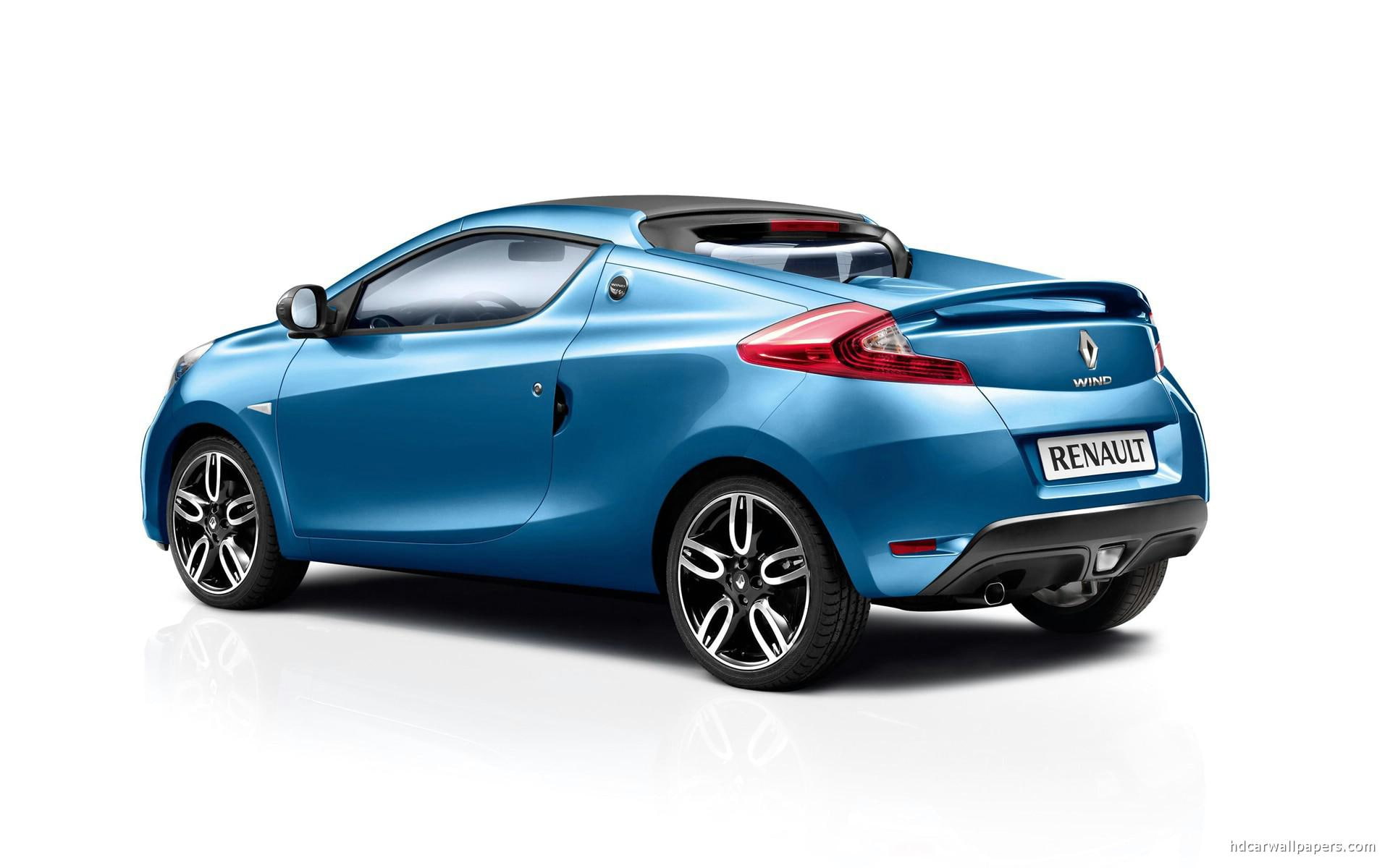 blue, 1080P, coupe, renault, 2010, wind, cars, HD Wallpaper