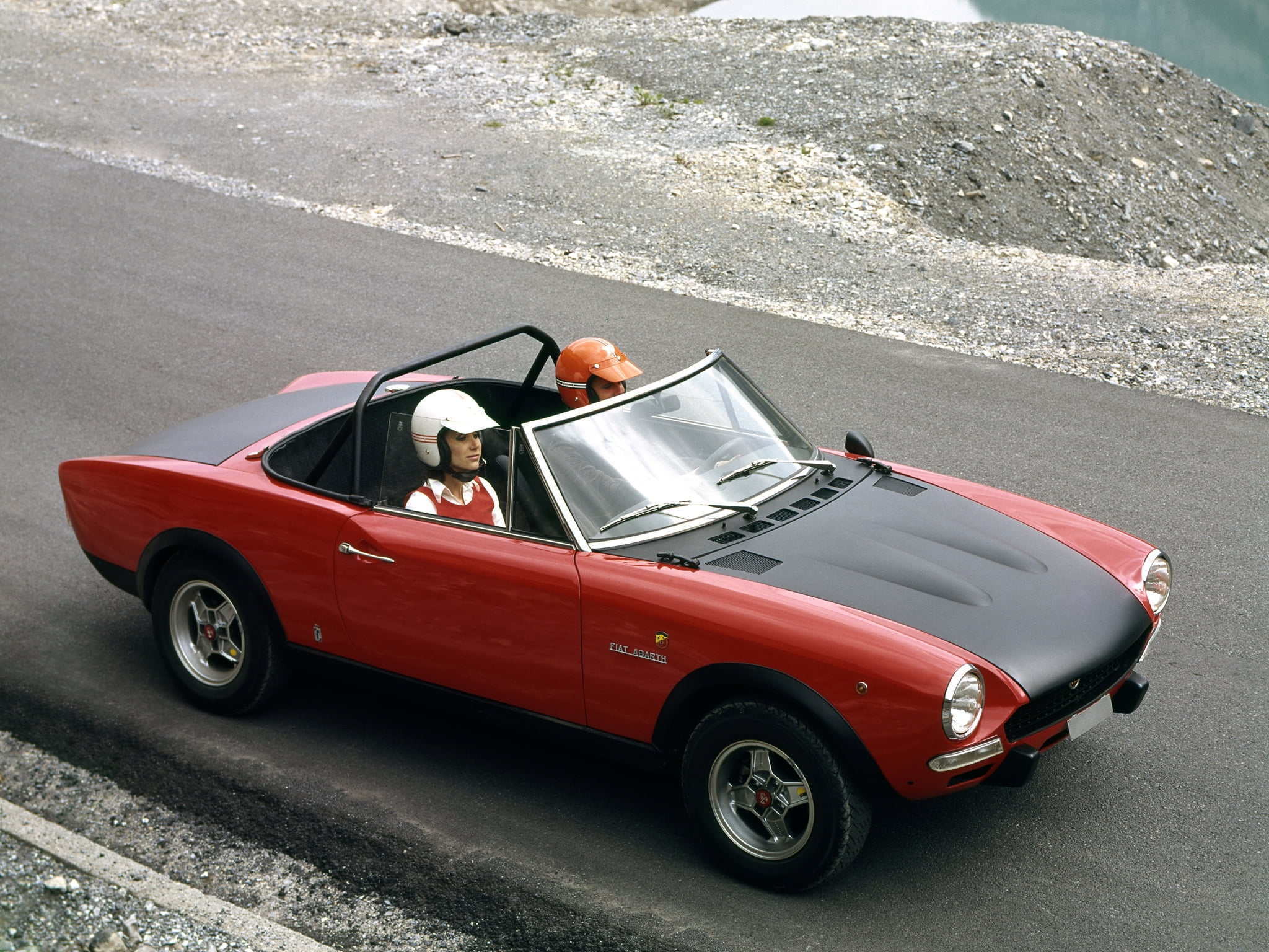 speed, transportation, classic, fiat 124, car, old, outdoors, old-fashioned, blac, road, women, sports Car, coupe, people, travel, pilots, front View, vintage Car, HD Wallpaper