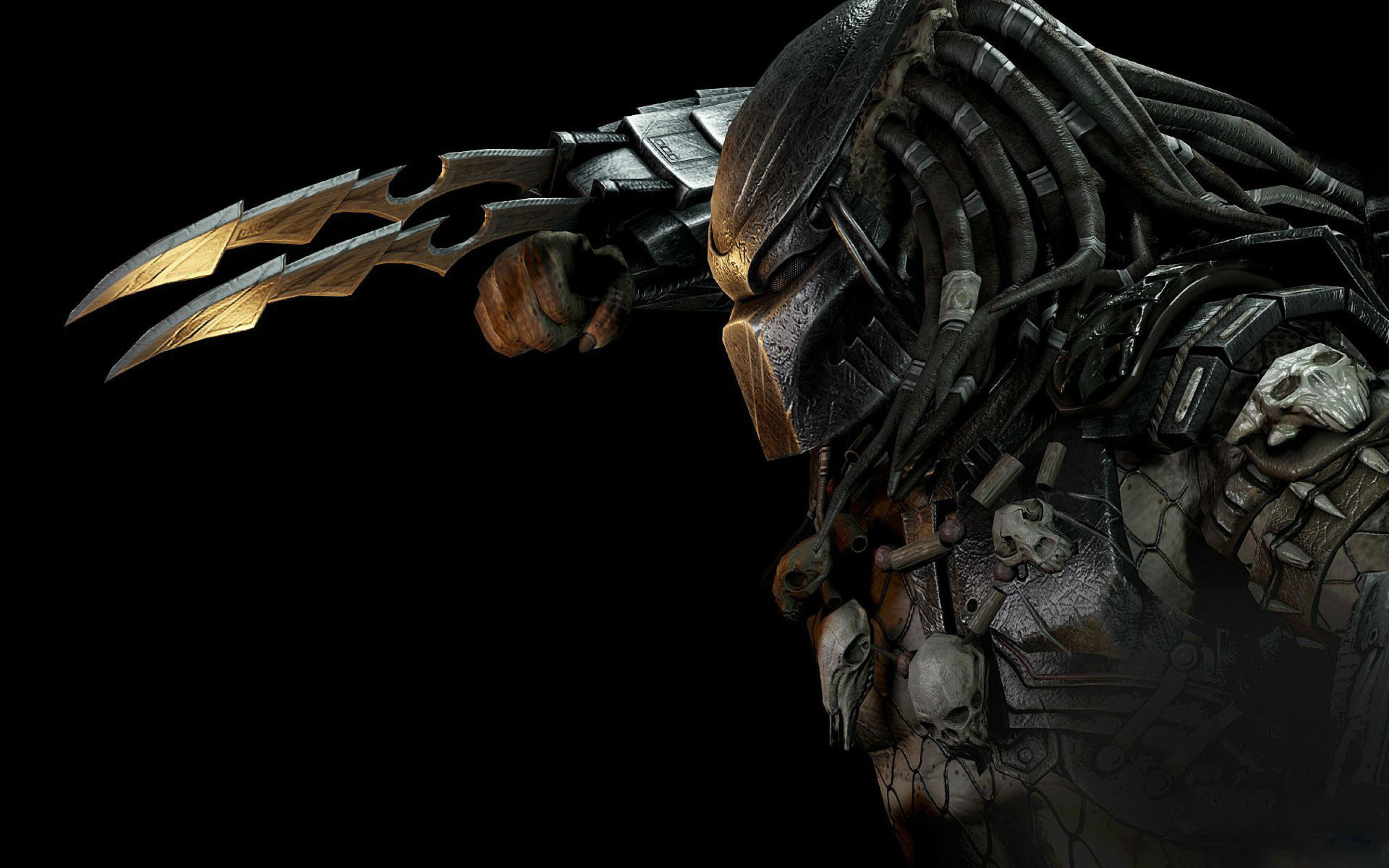 Kombat, battle, fi, warrior, predator, fantasy, alien, sci, Arena, artwork, x, Fighting, Mortal, 2880x1800 px, 2K, action, HD Wallpaper