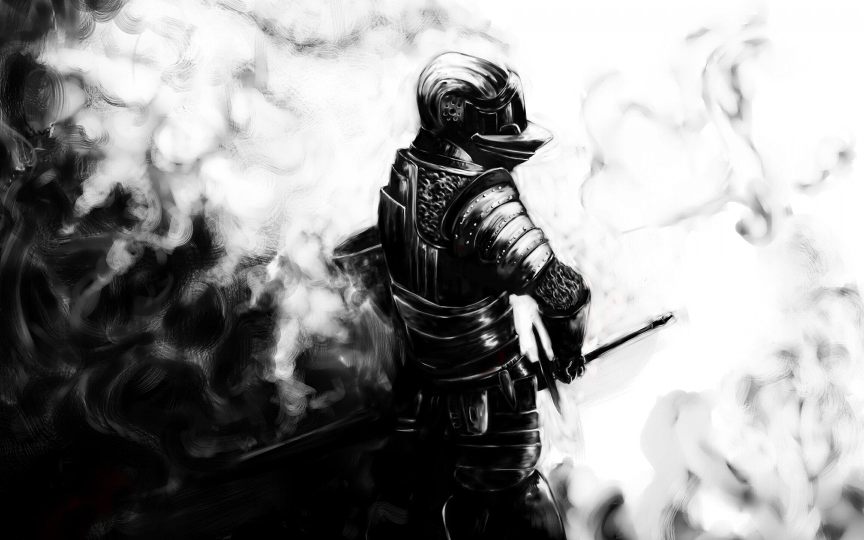 2K, Technical, fantasy, poster, Fighting, warrior, battle, souls, Dark, Exploration, 2880x1800 px, Stealth, action, artwork, HD Wallpaper