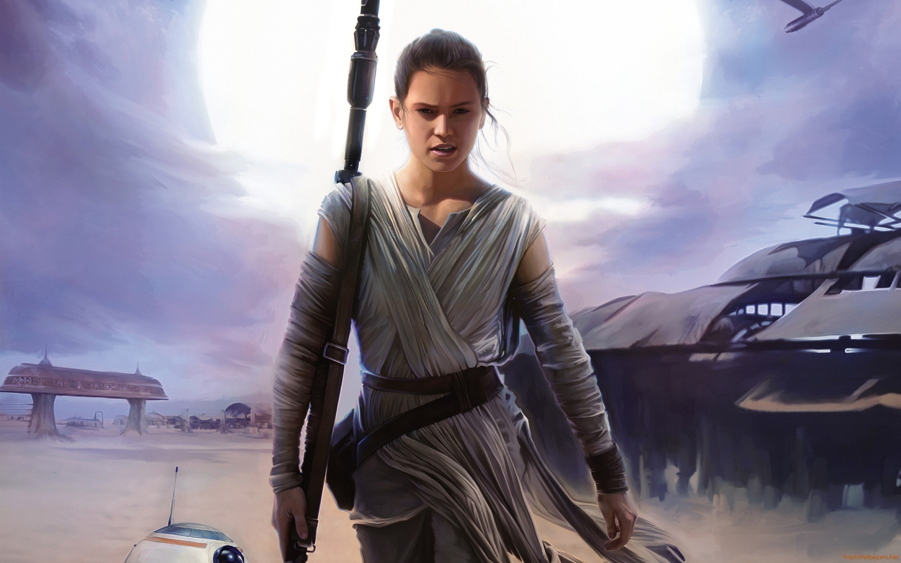 fi, Force, Awakens, action, 2880x1800 px, sci, Disney, Star, warrior, 2K, Futuristic, adventure, Wars, HD Wallpaper