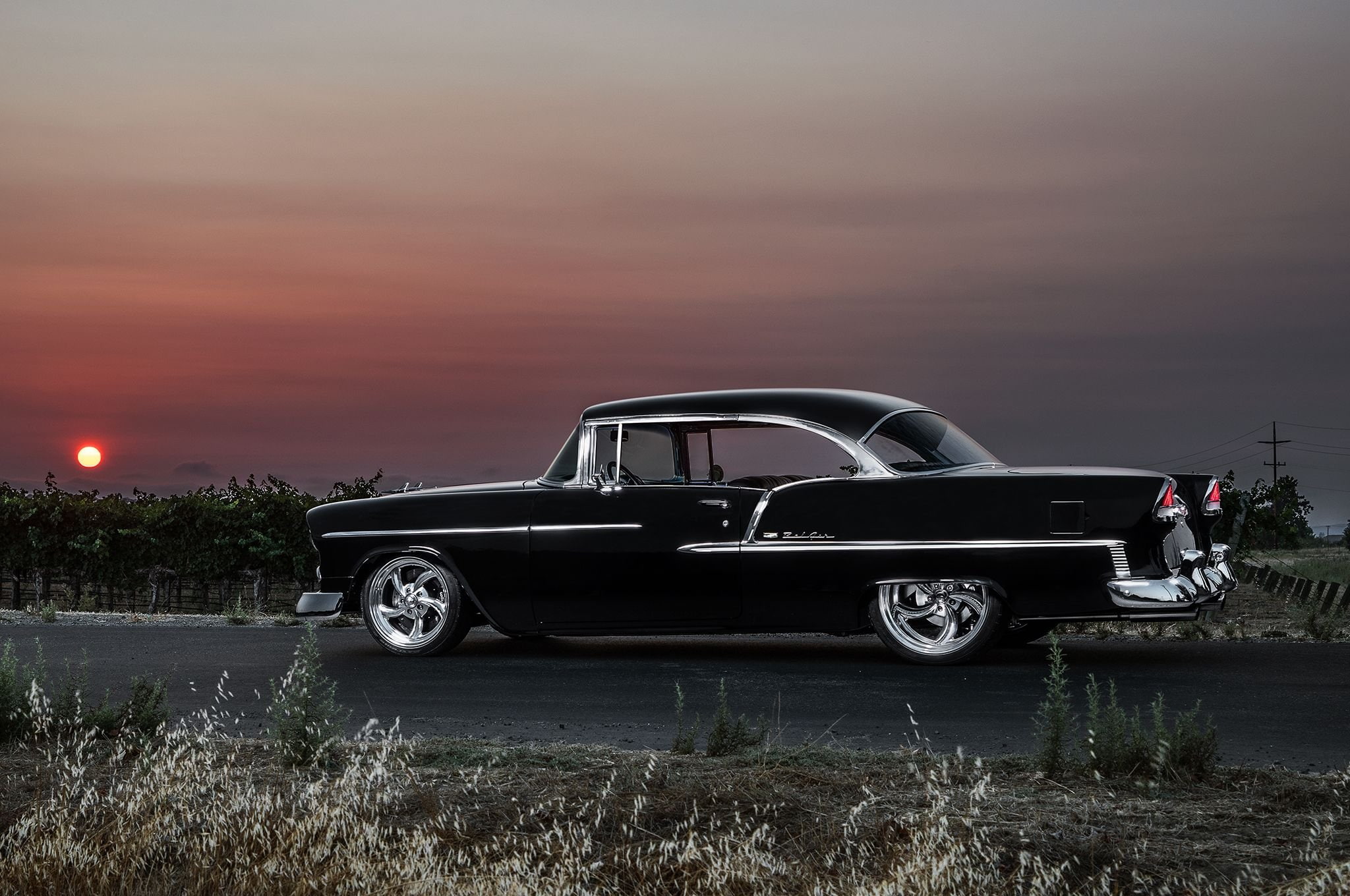 1080P, 1955, chevrolet, cars, air, bel, modified, HD Wallpaper