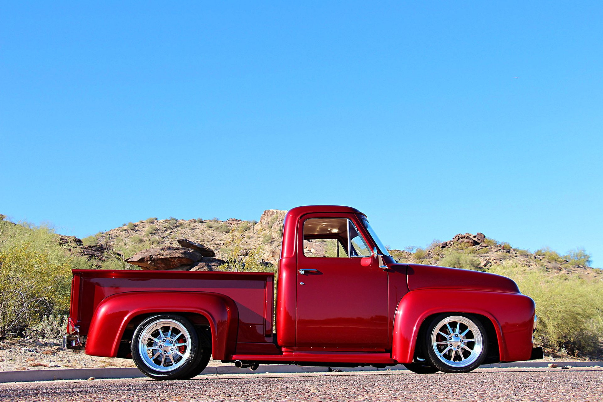 1955 Ford F-100, Pickup, Vehicles, Hot Rod, 1080P, HD Wallpaper