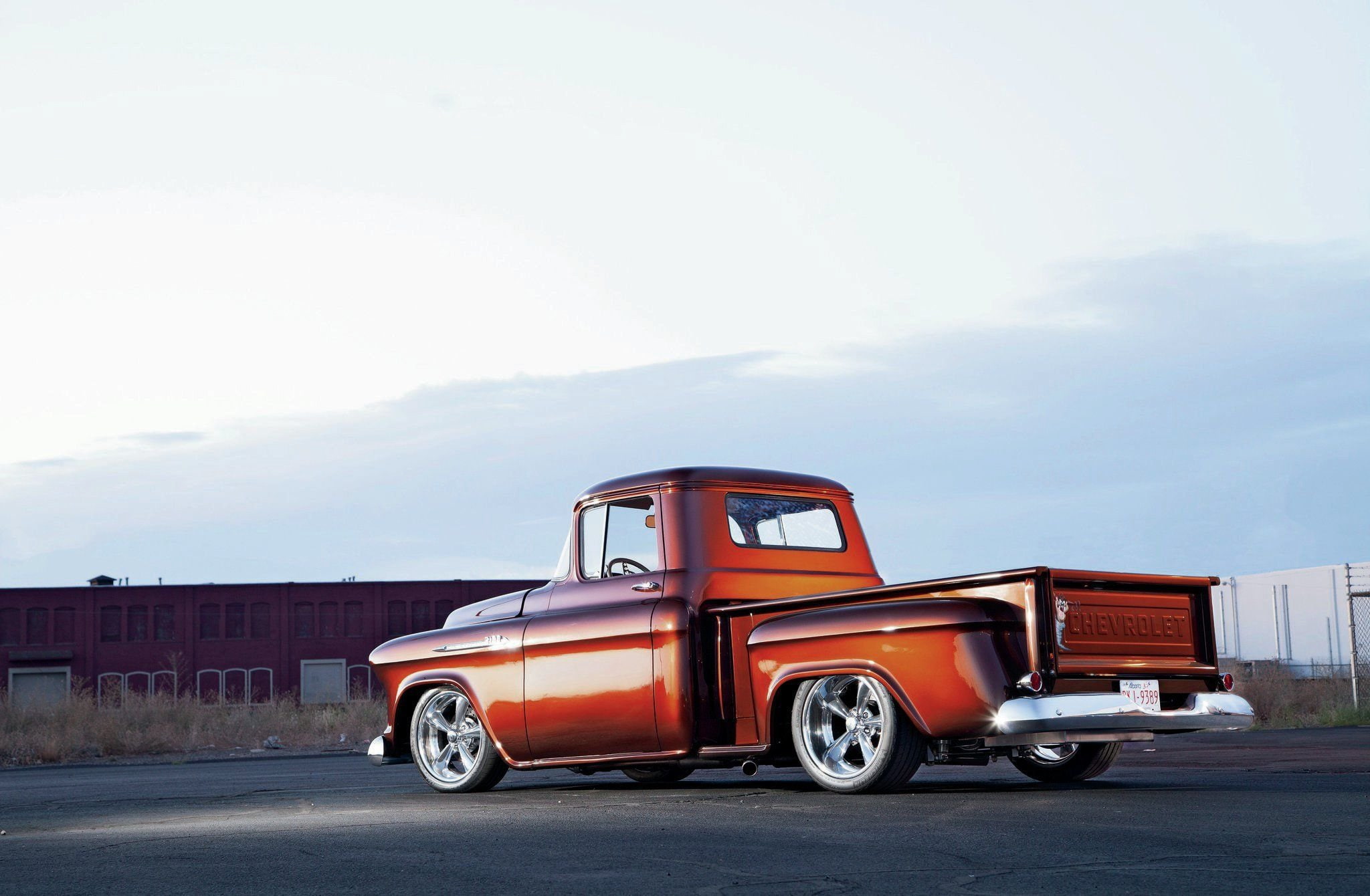 chevrolet, hot, 1080P, rod, 1955, pickup, usa, chevy, custom, stepside, HD Wallpaper