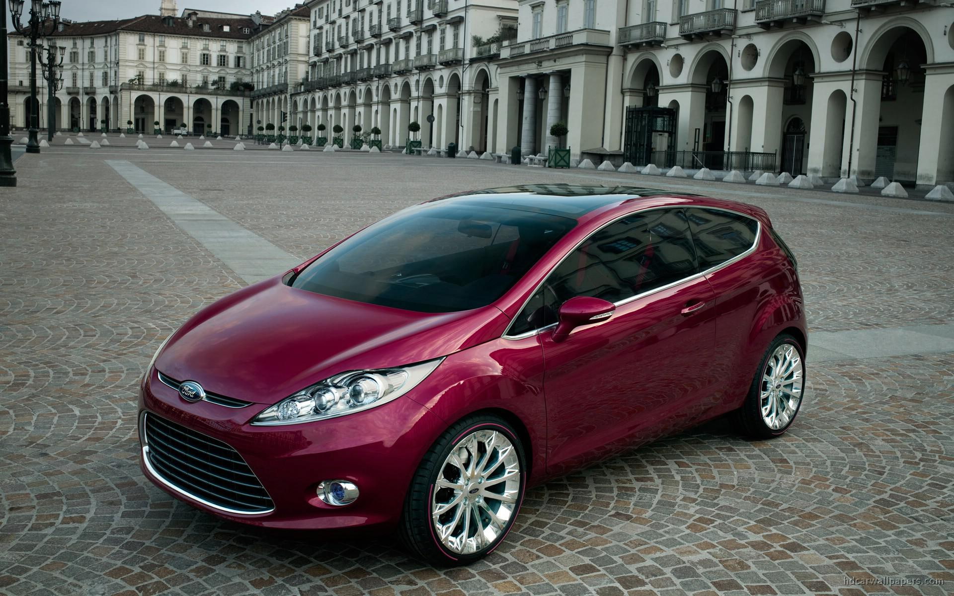 verve, cars, 1080P, maroon, hatchback, ford, door, concept, HD Wallpaper