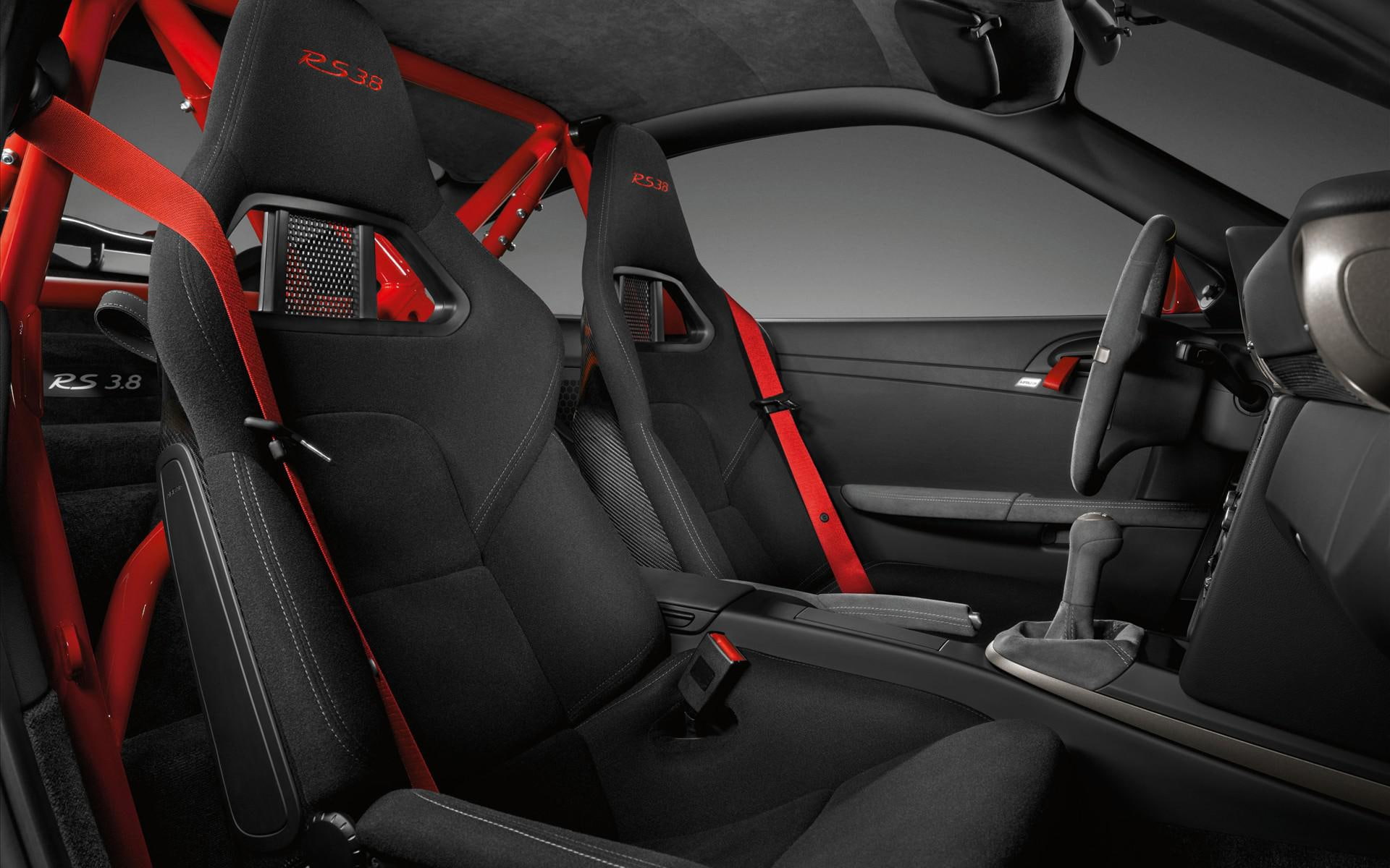 gray, 1080P, wheel, gt, 2010, cars, prosche, porsche, interior, steering, HD Wallpaper