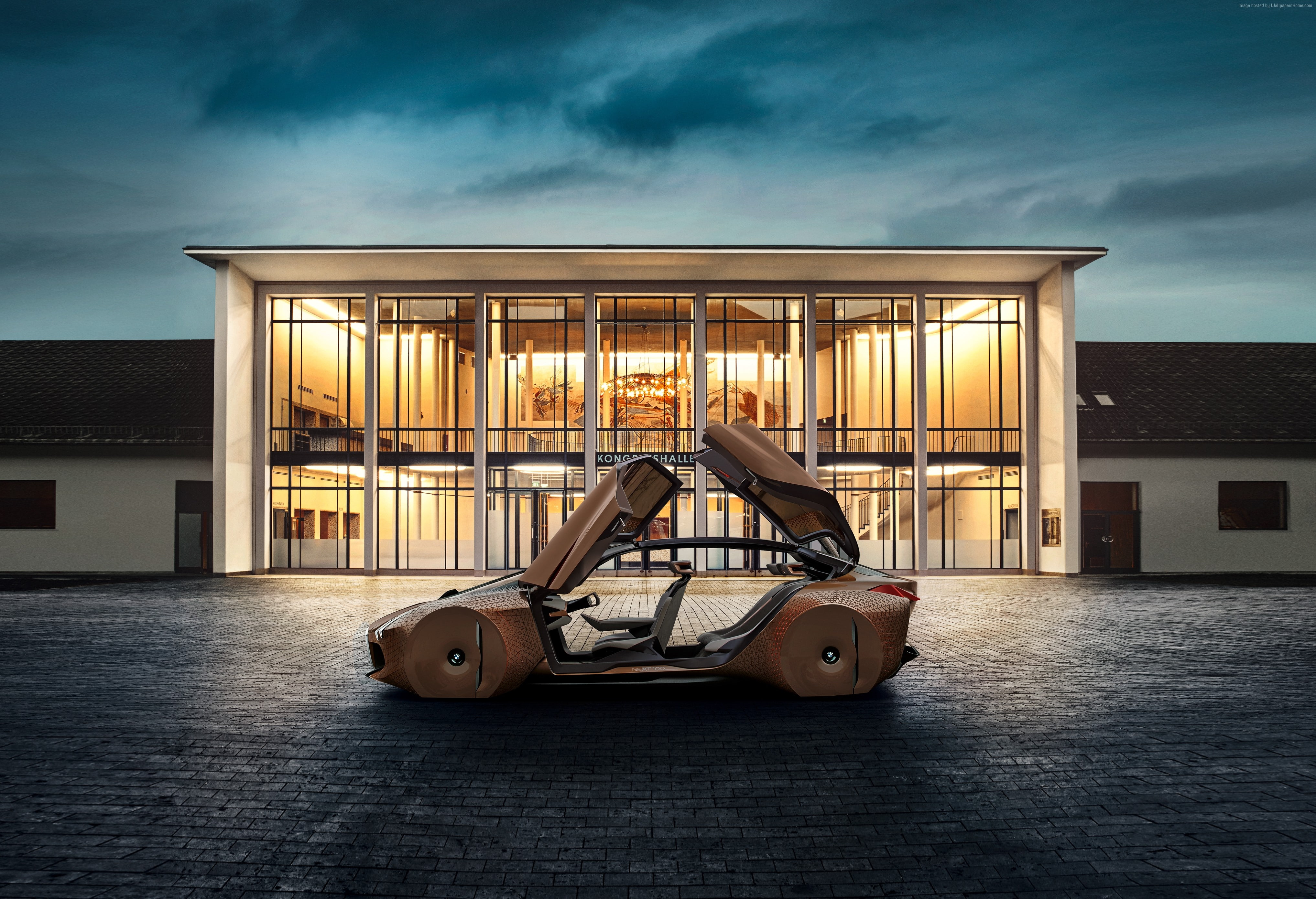BMW Vision Next 100, 4K, supercars, future cars, HD Wallpaper