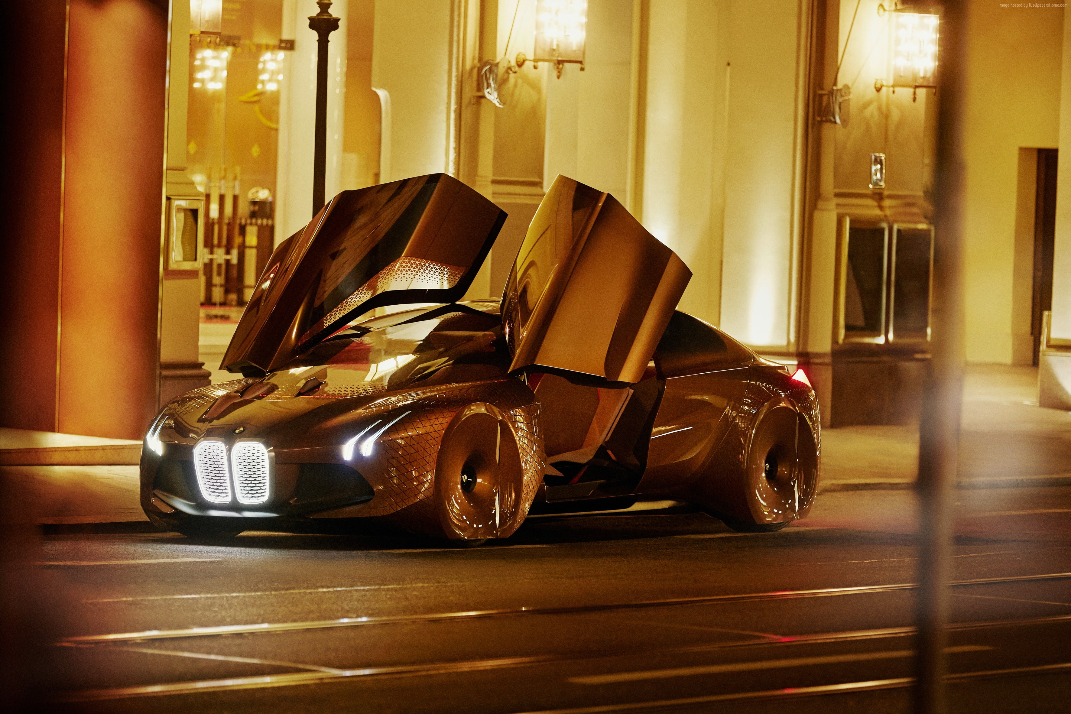 supercars, BMW Vision Next 100, future cars, 2K, HD Wallpaper