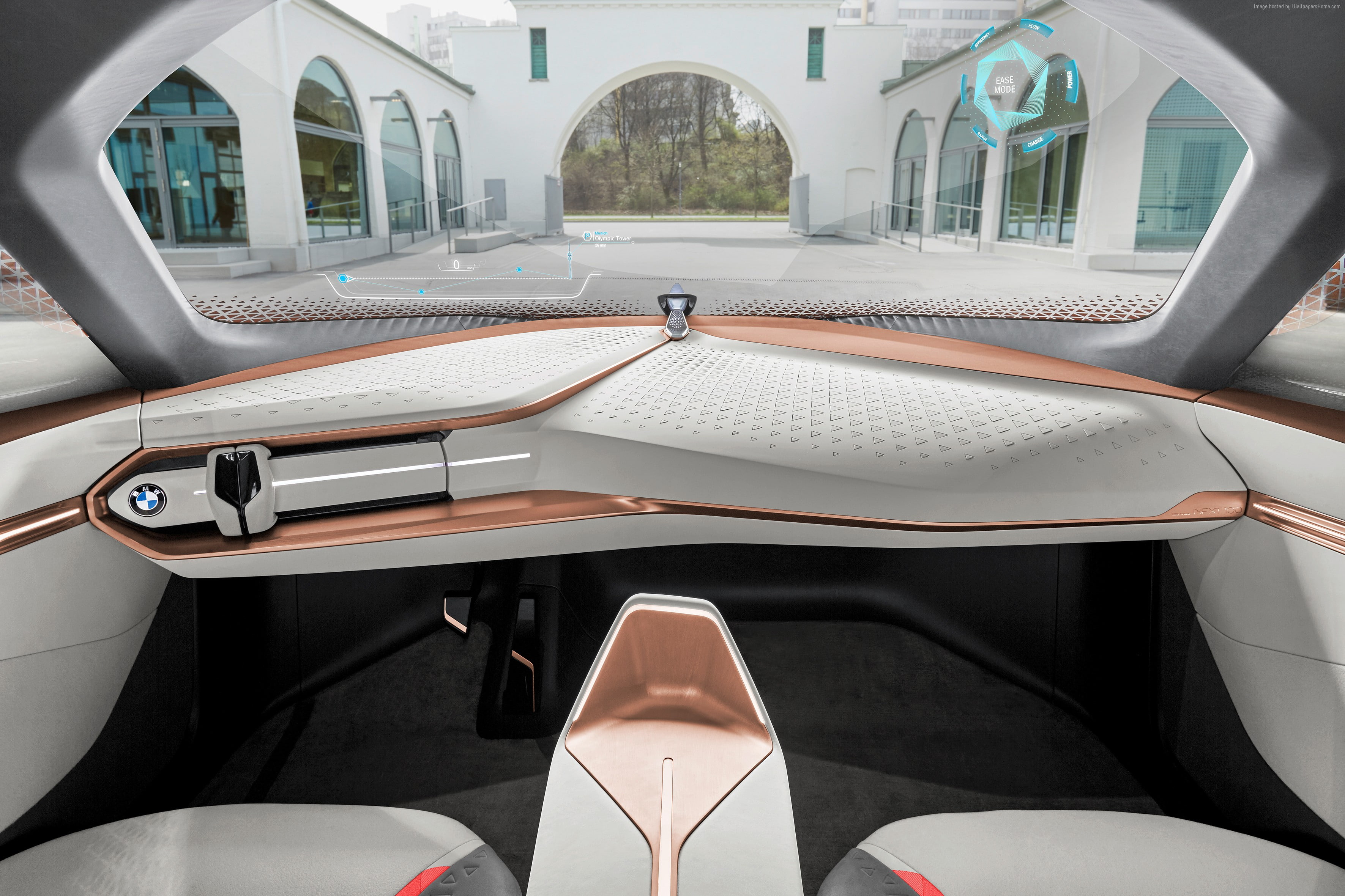 future cars, 2K, interior, BMW Vision Next 100, HD Wallpaper