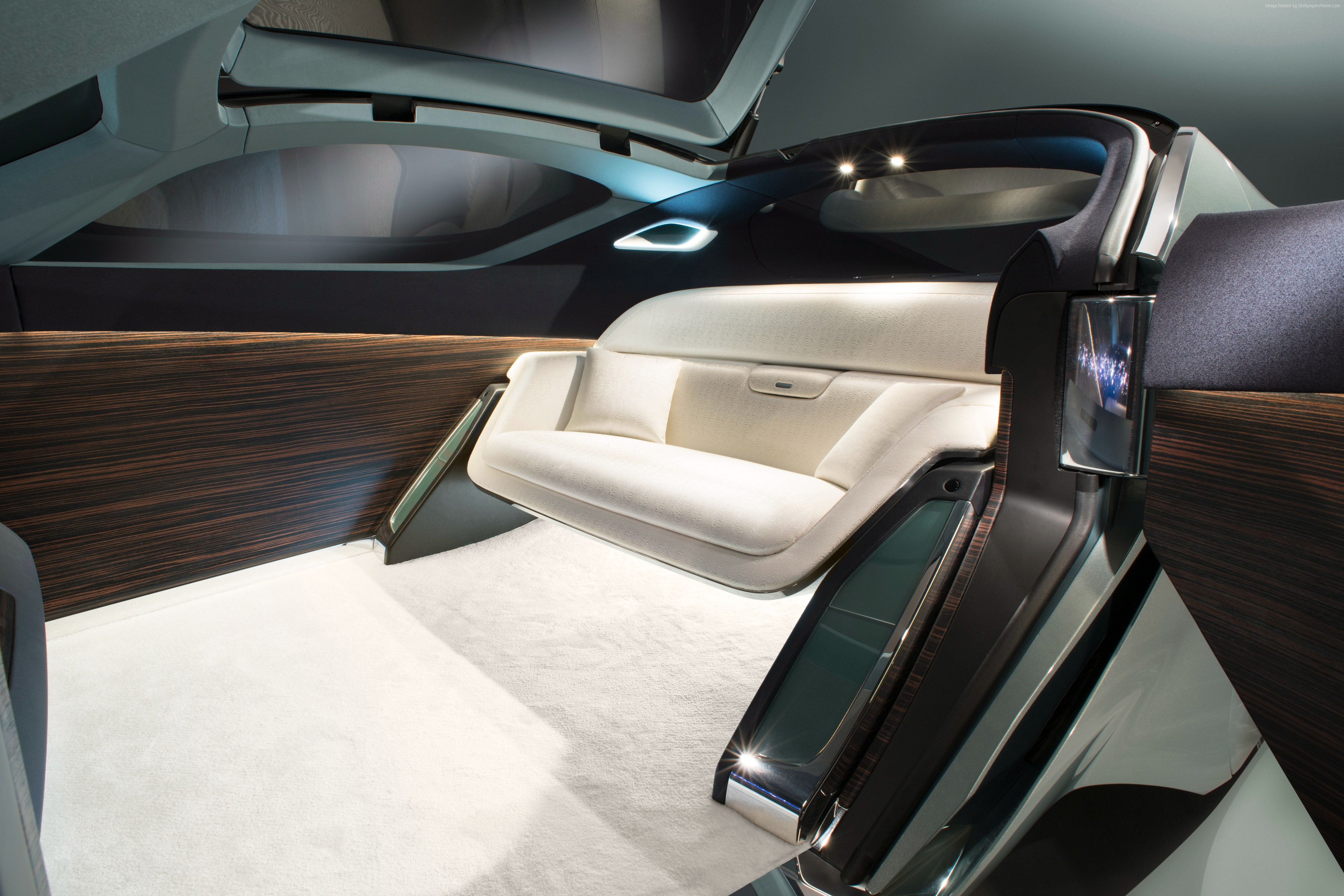 Rolls-Royce Vision Next 100, futurism, 4K, interior, future cars, HD Wallpaper
