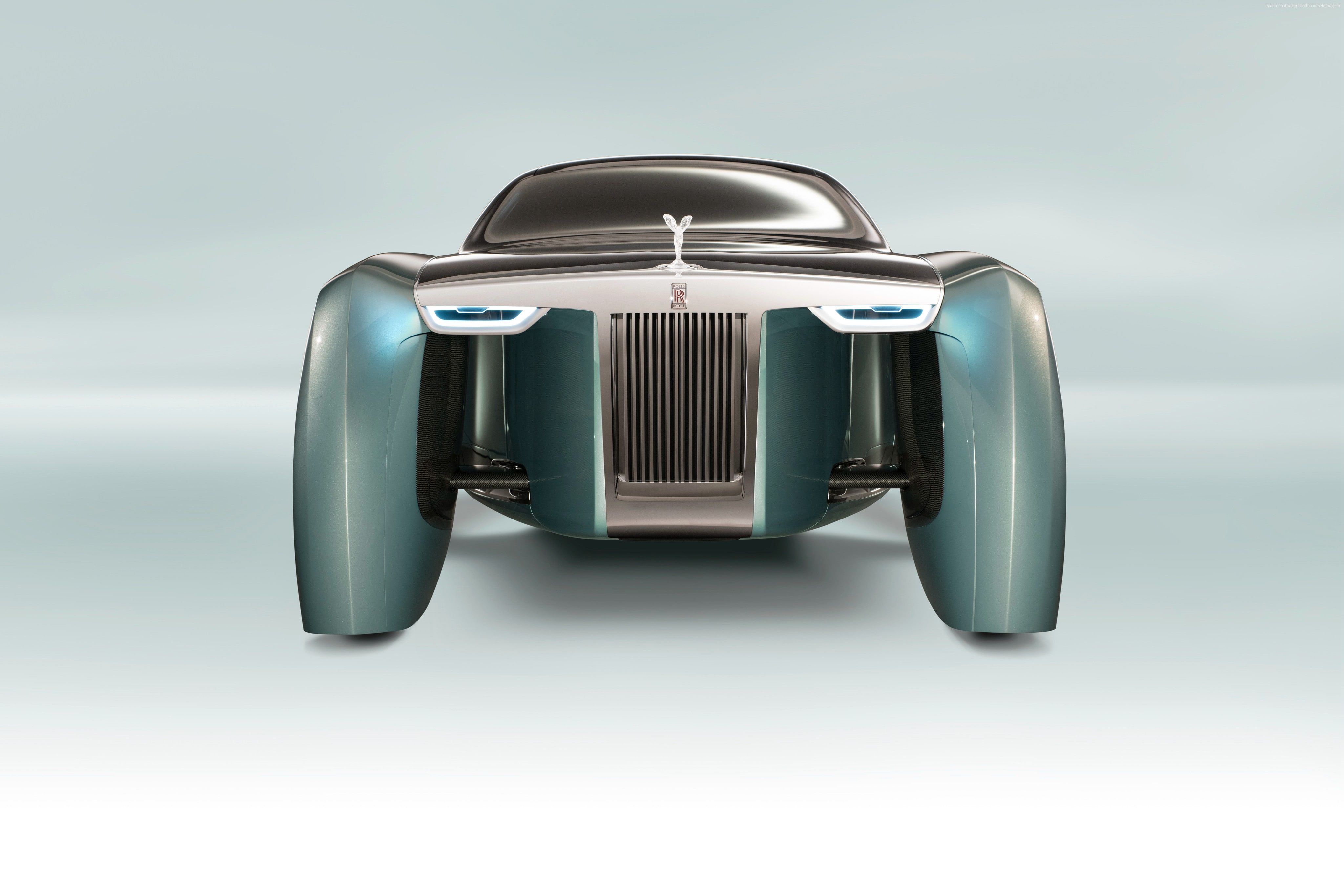 4K, Rolls-Royce Vision Next 100, future cars, futurism, silver, HD Wallpaper