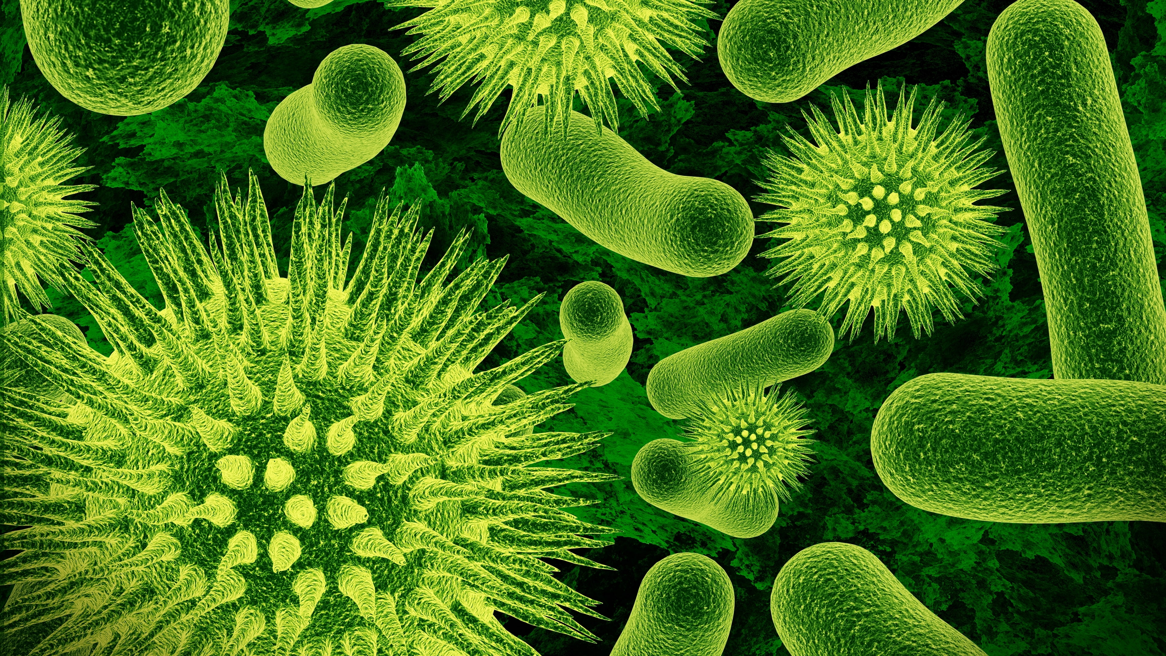 green, virus, 4K, expanded, HD Wallpaper