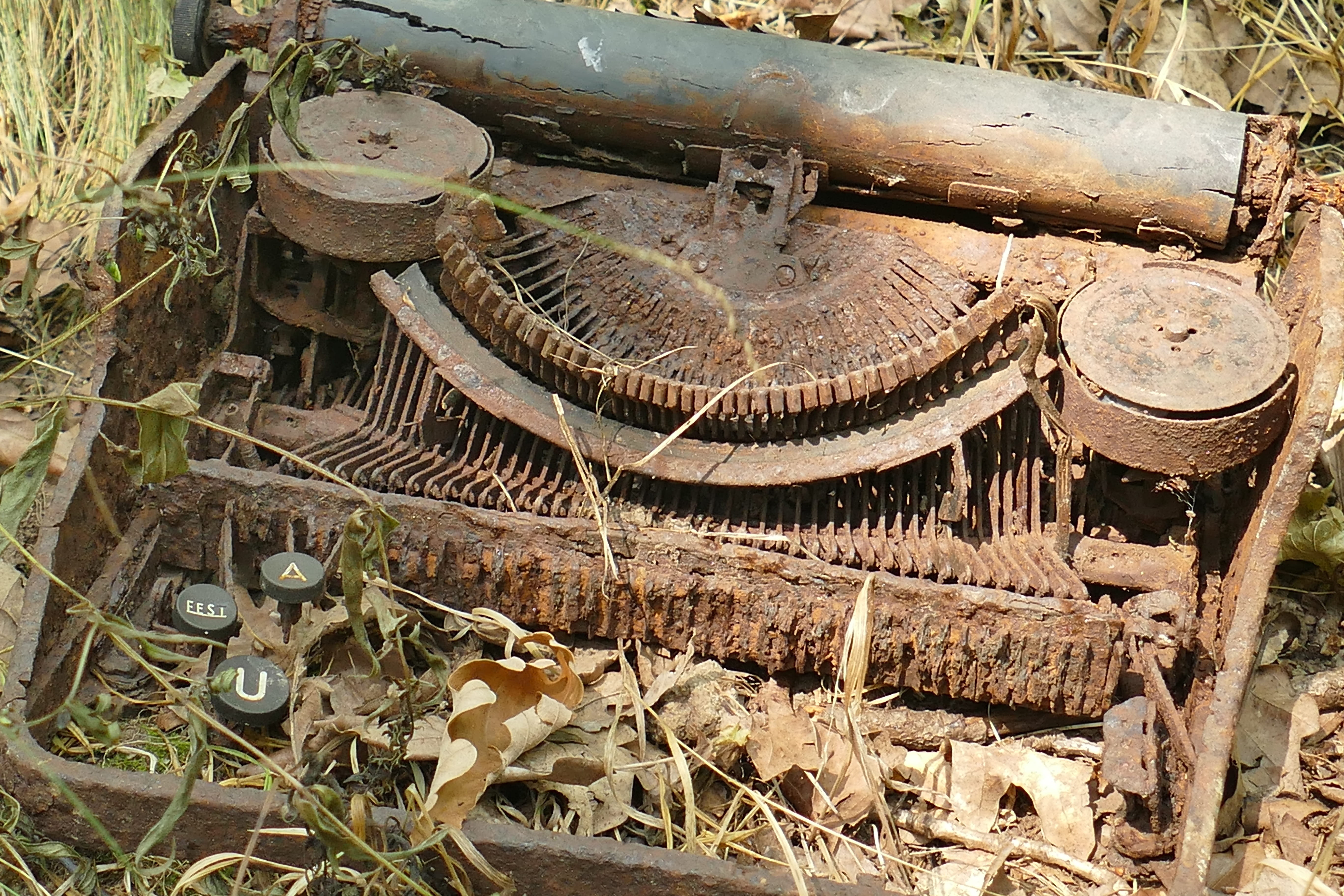 day, damaged, run-down, antique, letters, old typewriter, office, abandoned, ruined, 5K, no people, Typewriter, human, wood - material, Nature, the past, HD Wallpaper