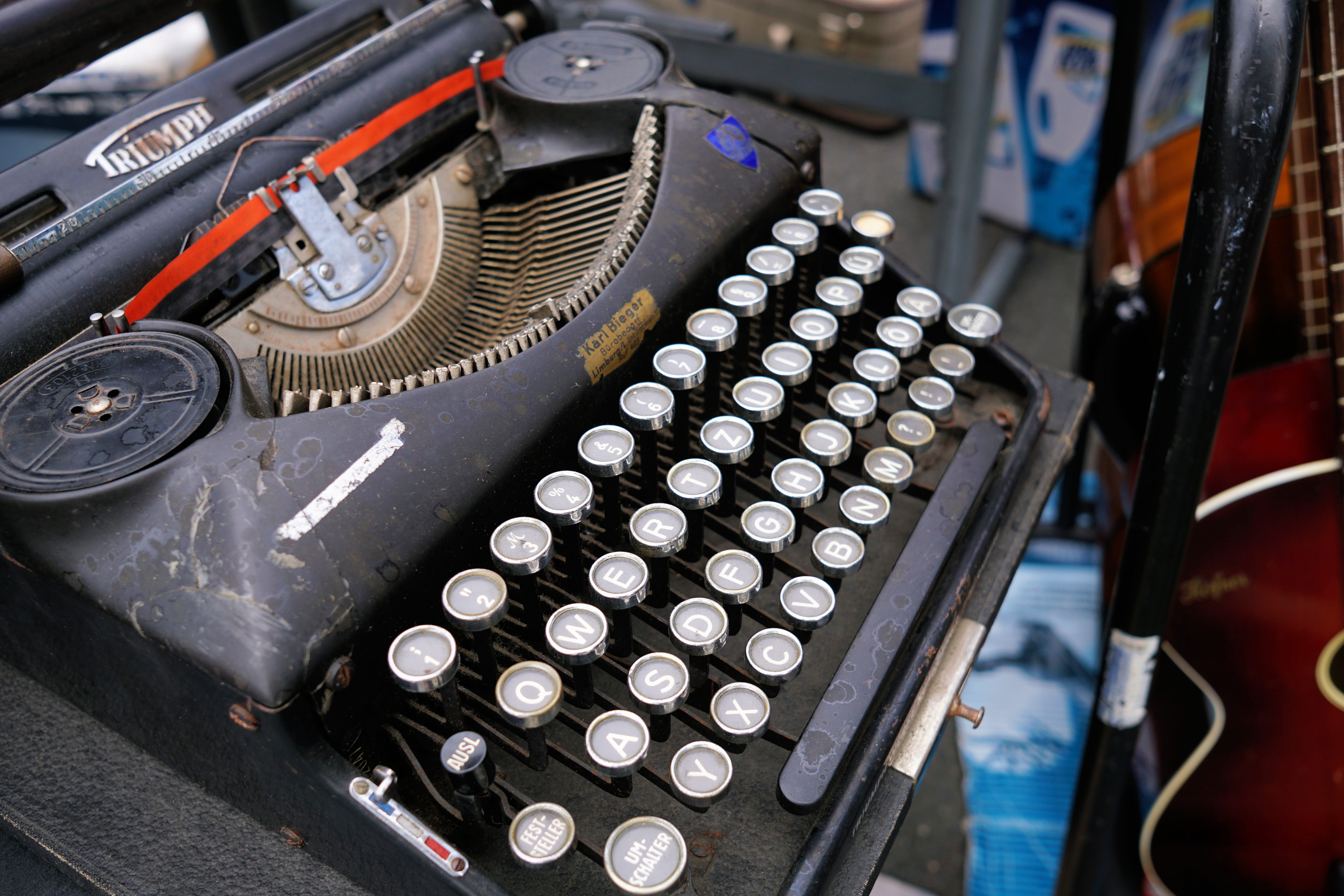 metal, architecture, the past, Retro, technology, number, close-up, flea market, machinery, office, nostalgia, 5K, leave, machine, keys, business, push button, HD Wallpaper
