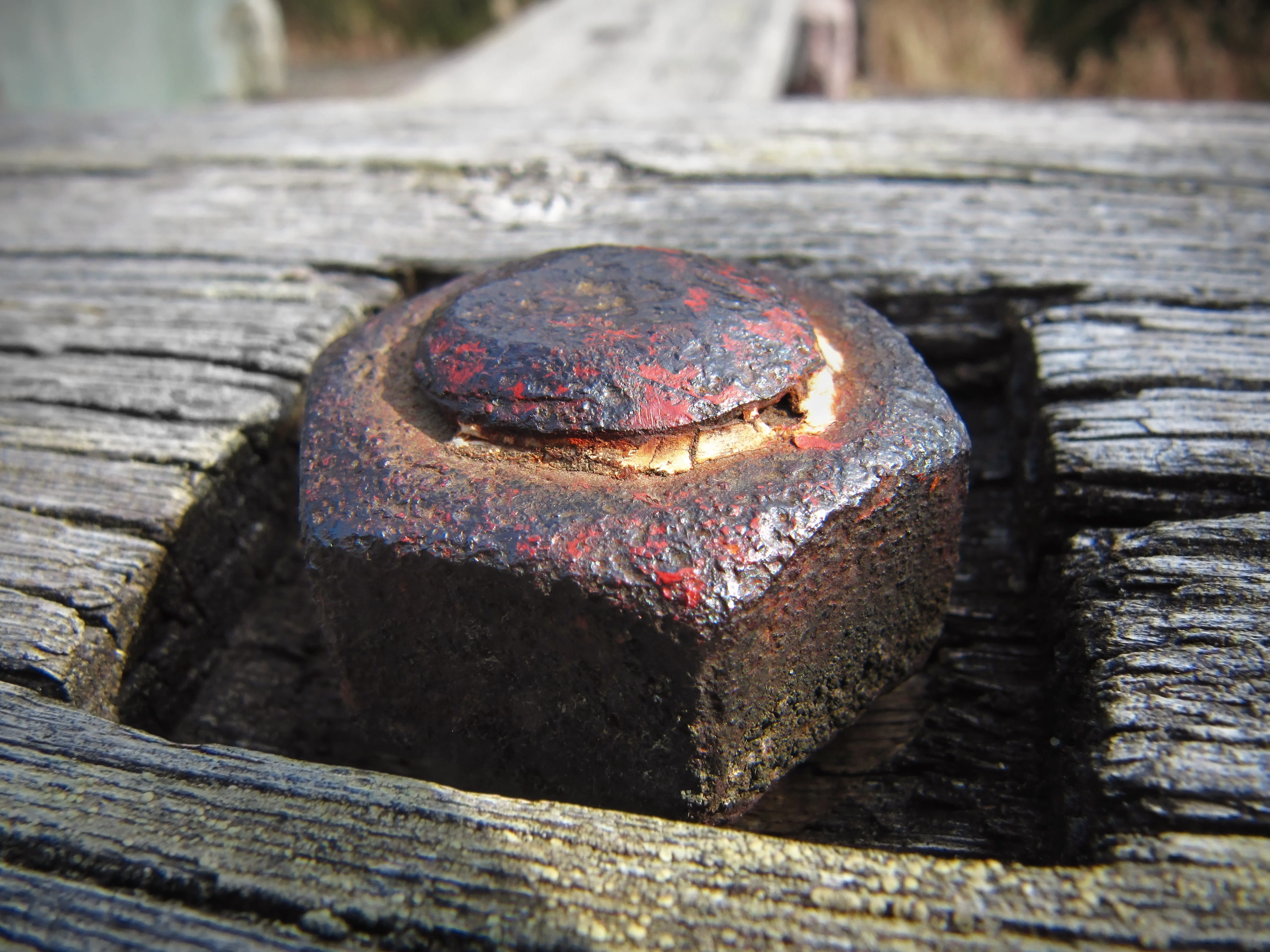 screw, wood, big, crannied, day, bolt, socket, firm, hexagon, macro, one, threaded, outdoors, nut - fastener, metallic, nut, sturdy, detail, corrosion, HD Wallpaper