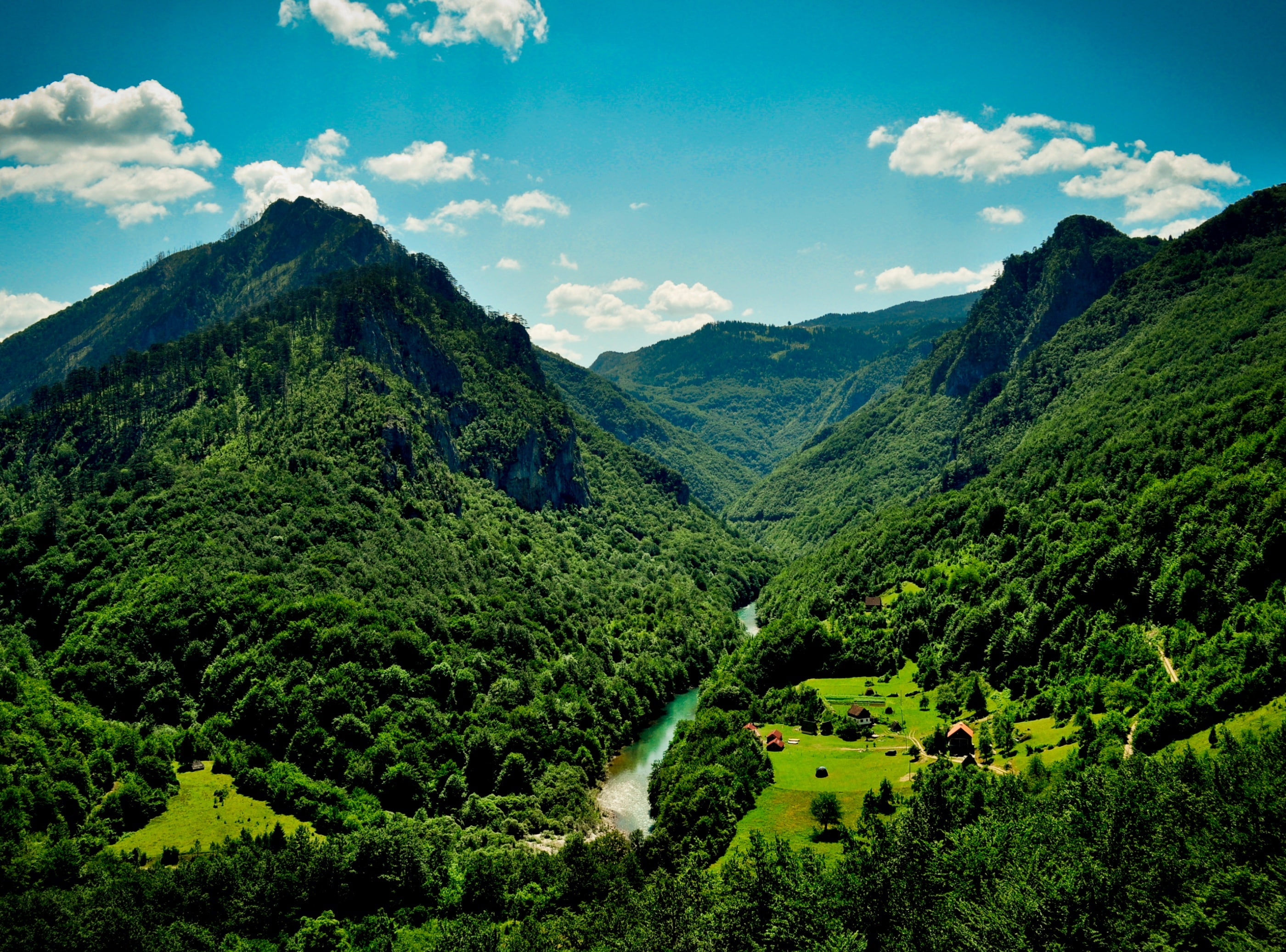 Landscape, green, Europe, mountain range, lush foliage, durdevica, no people, scenics - nature, green color, tranquility, non-urban scene, Summer, mountain peak, HD Wallpaper