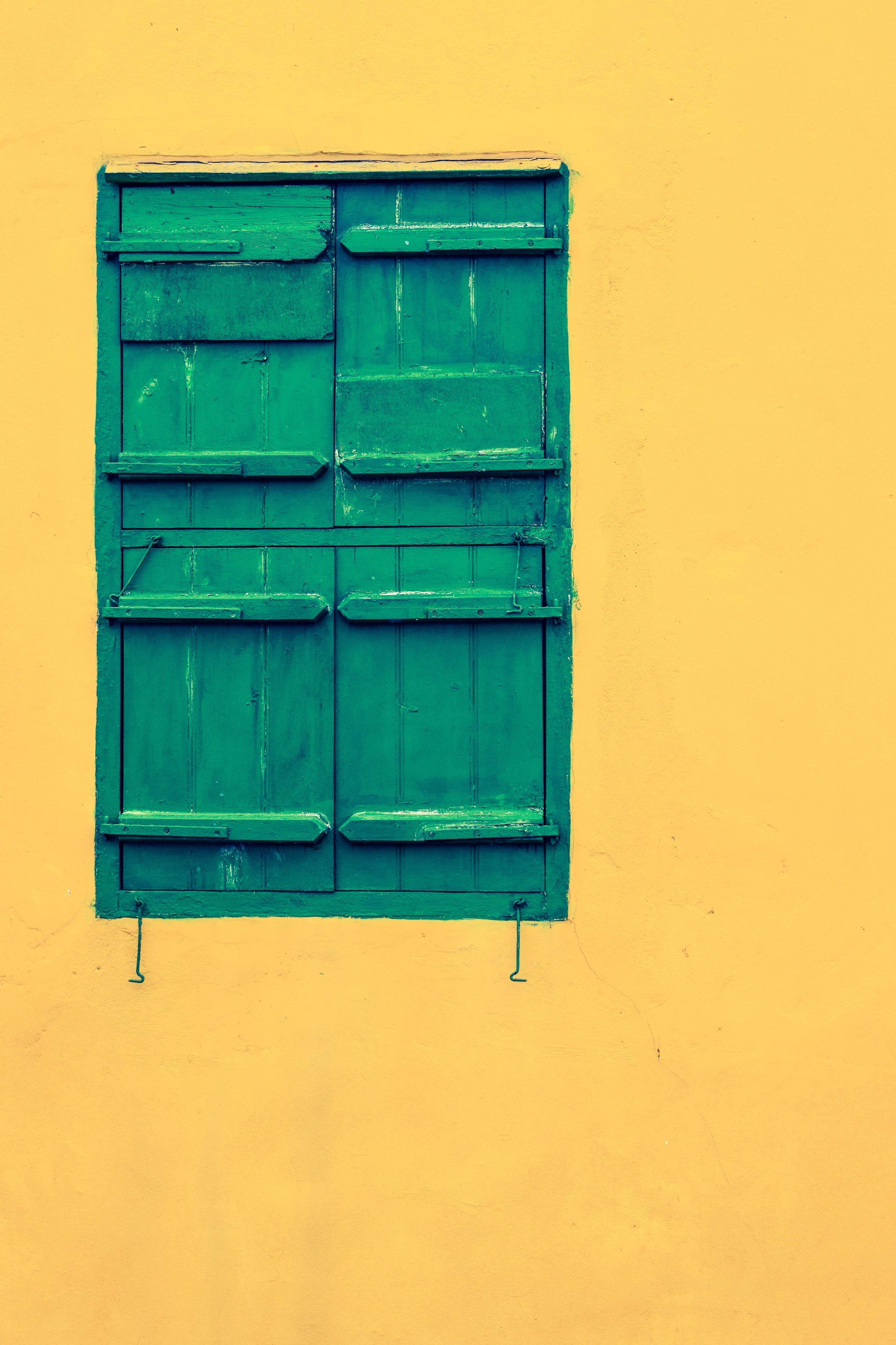 colors, built structure, green, door, aged, 5K, no people, orange color, wooden, cyprus, safety, close-up, closed, window, building, old, residential district, Phone HD Wallpaper