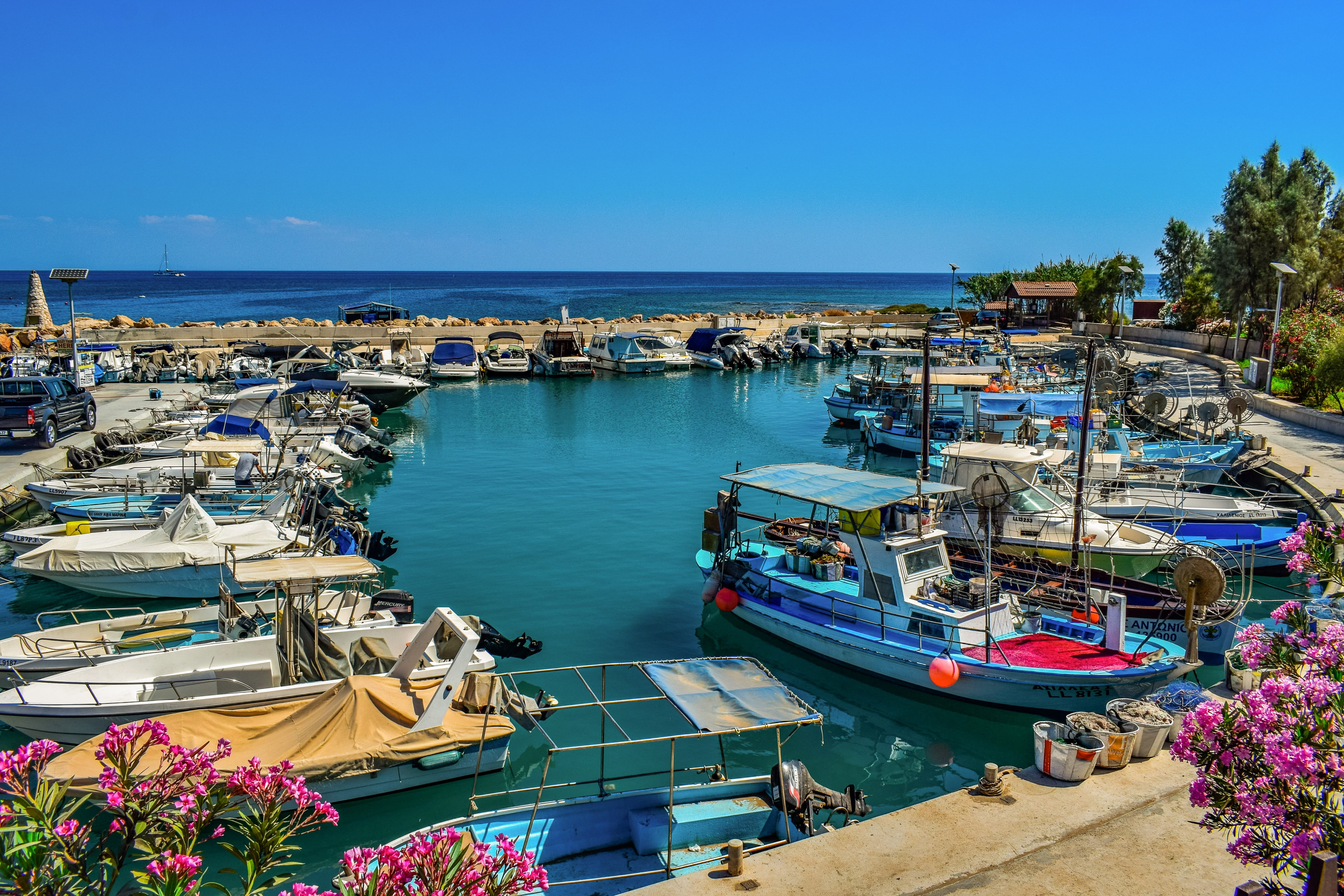 no people, moored, day, high angle view, nautical vessel, mode of transportation, mediterranean, fishing harbor, fishing boat, light, fishing industry, HD Wallpaper