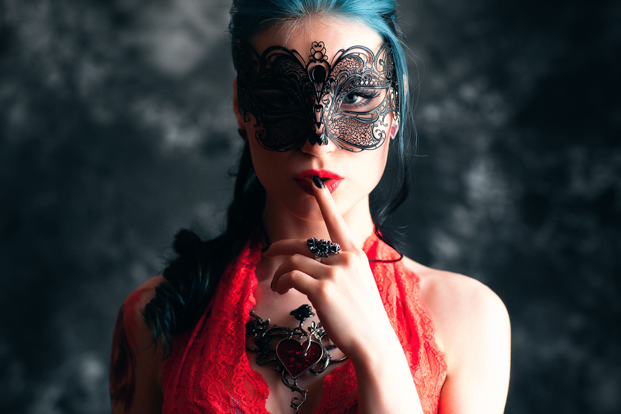 Gloria, girl, decoration, 1080P, mask, HD Wallpaper