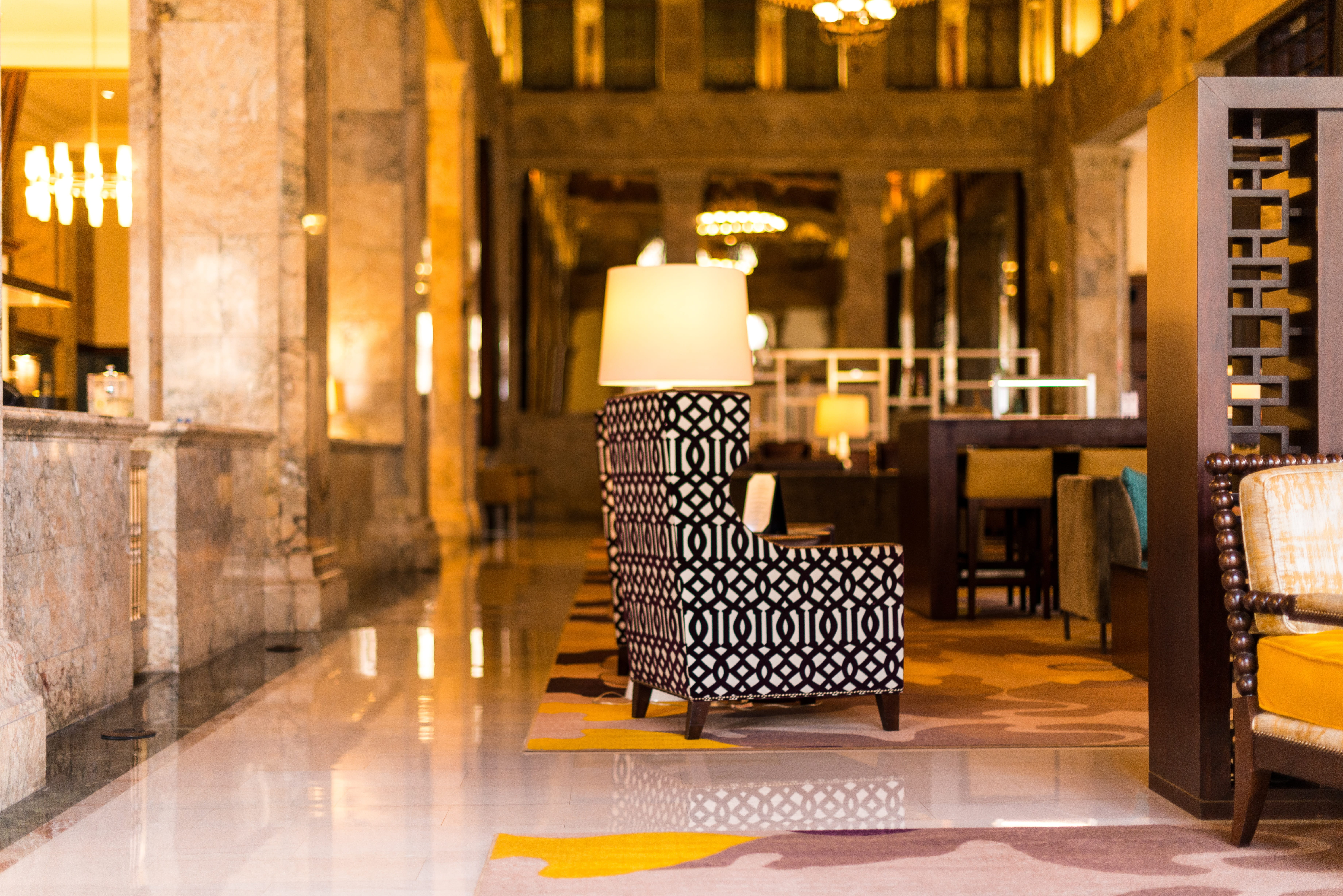 Chair, elegance, candle, Lobby, no people, foyer, pattern, wine cellar, stone, modern, luxury, table, decor, 5K, illuminated, hotel, wealth, Interior, HD Wallpaper